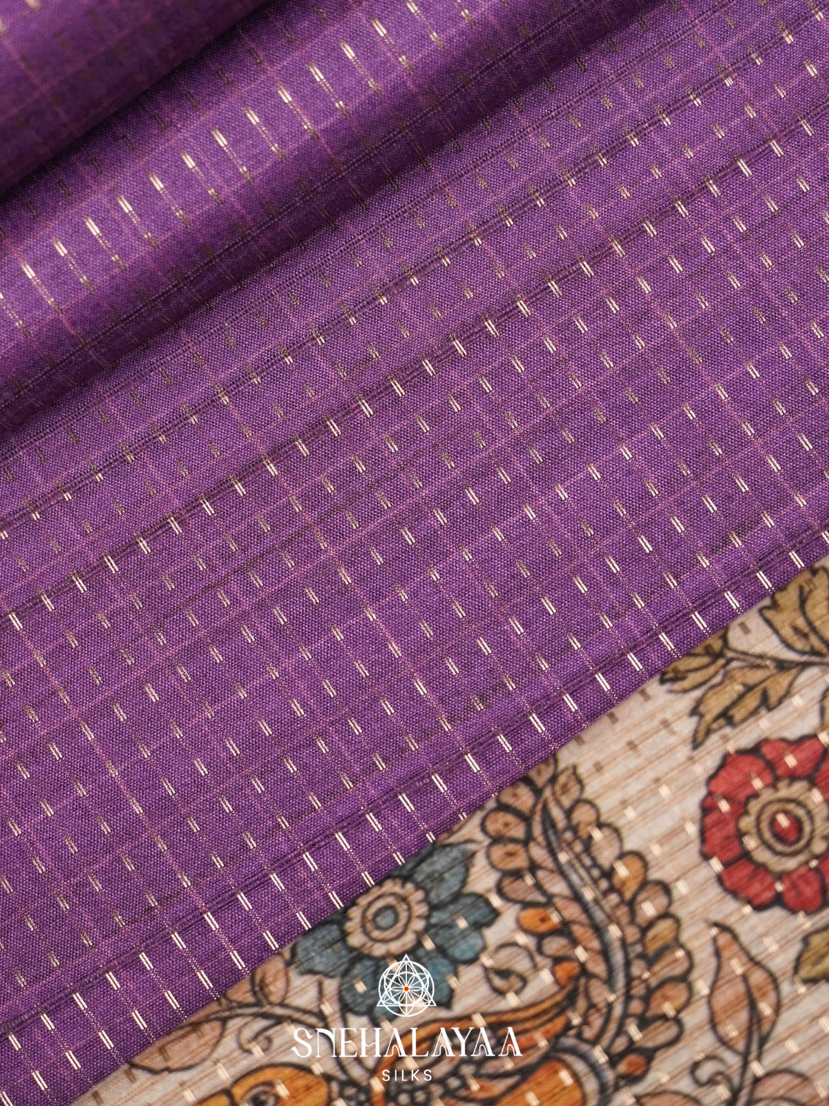 Purple Tussar Saree