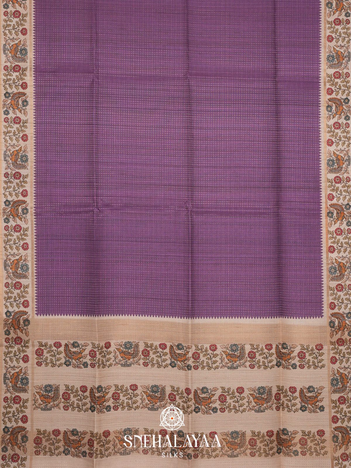 Purple Tussar Saree