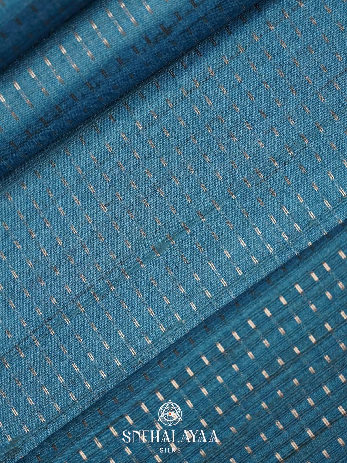 Blue Tussar Saree