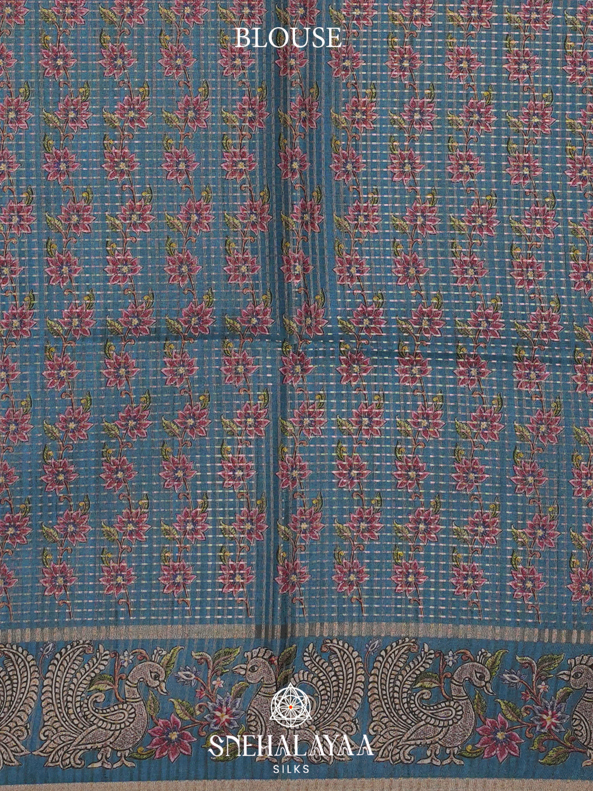 Blue Tussar Saree