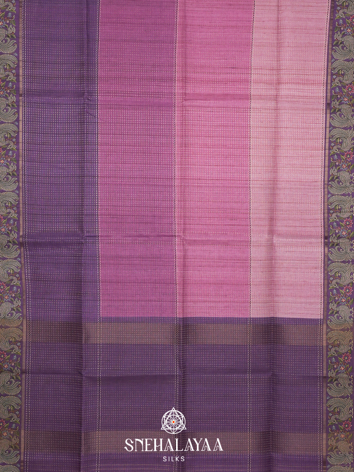Magenta Tussar Saree