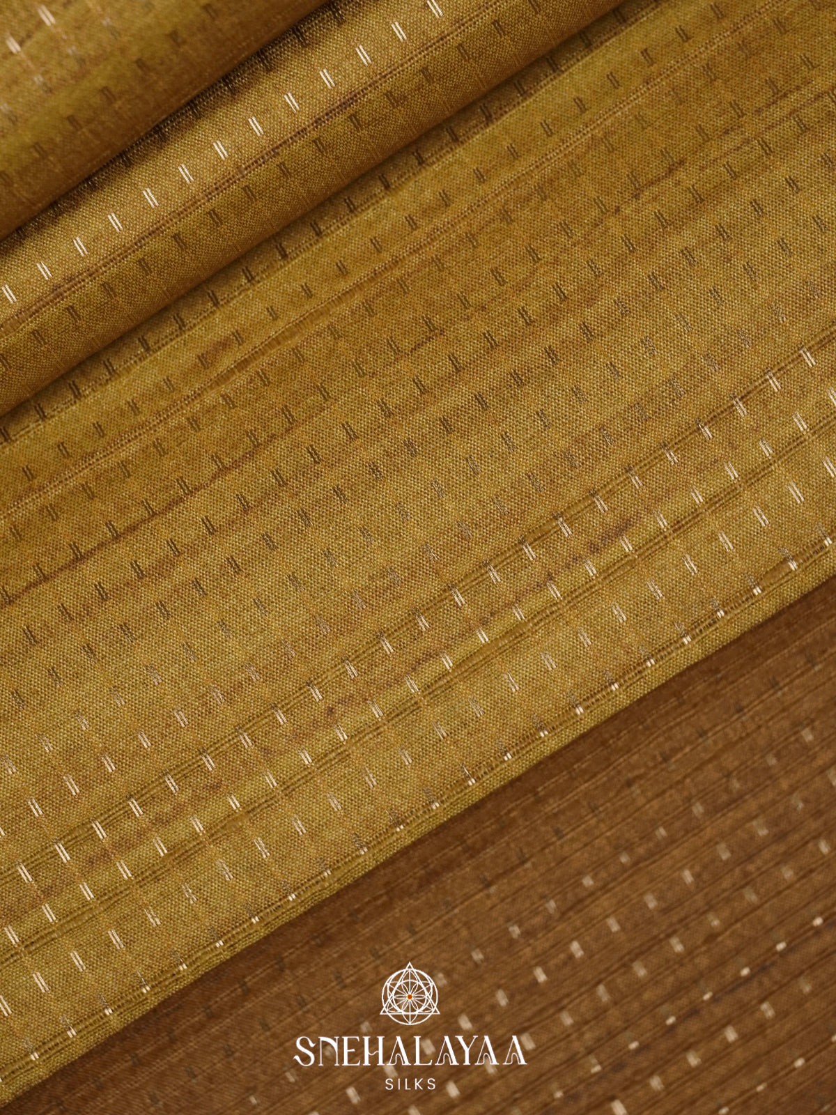 Mustard Tussar Saree