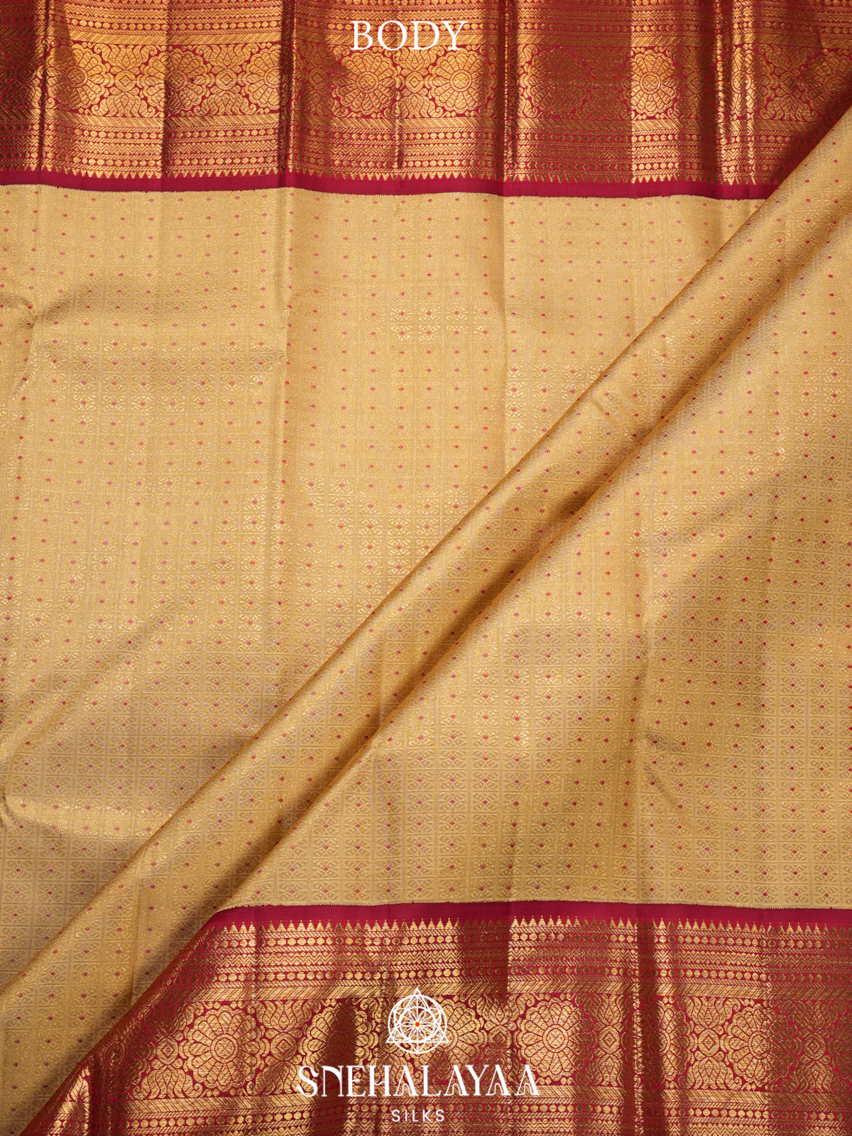 Golden Yellow Kanjivaram Silk Saree