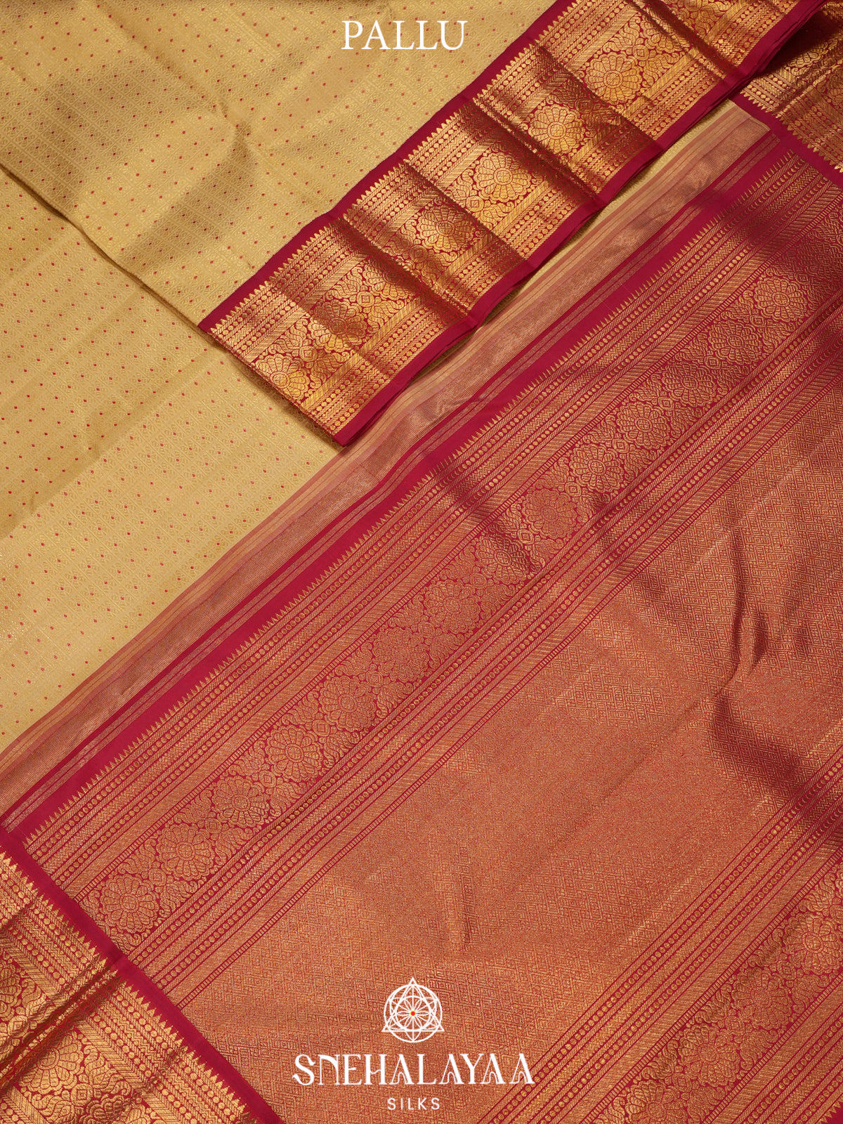 Golden Yellow Kanjivaram Silk Saree