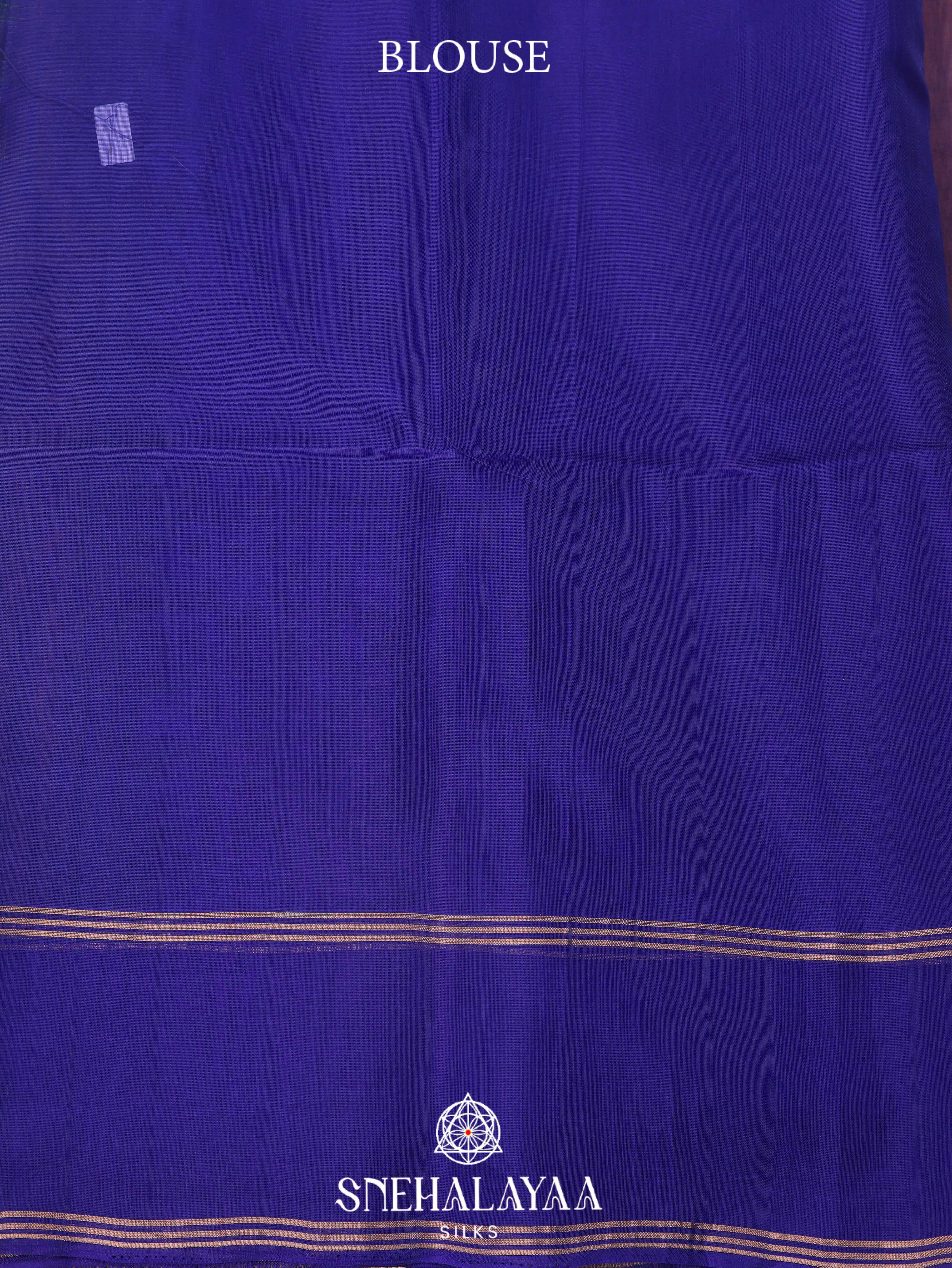 Plum Purple  Maheshwari Silk Cotton Saree