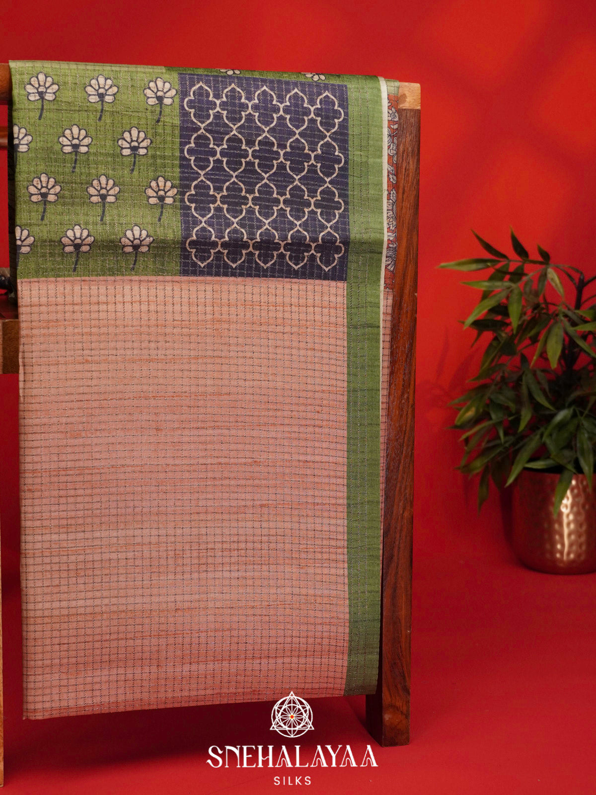 Green Tussar Saree