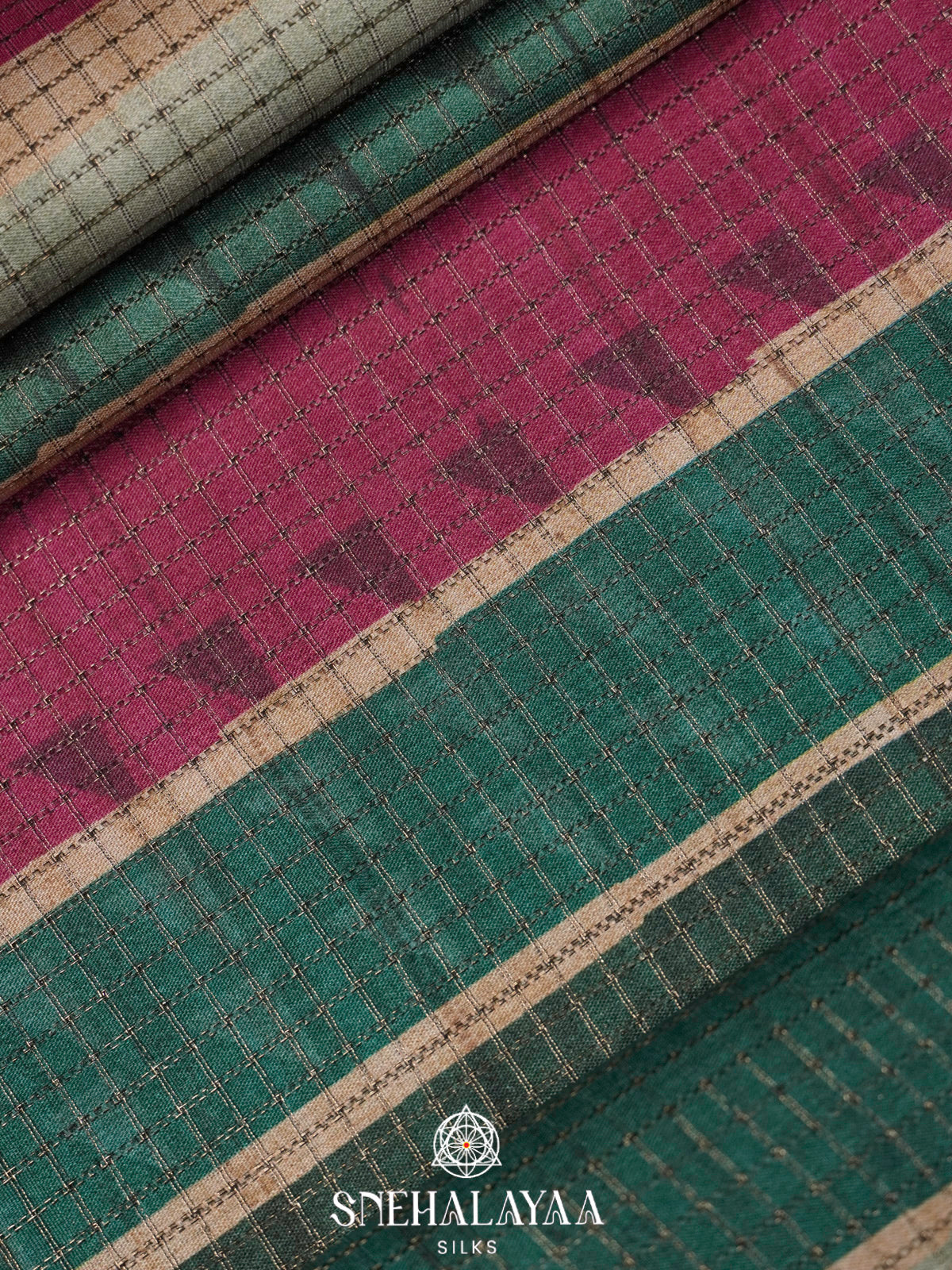 Beige Tussar Saree