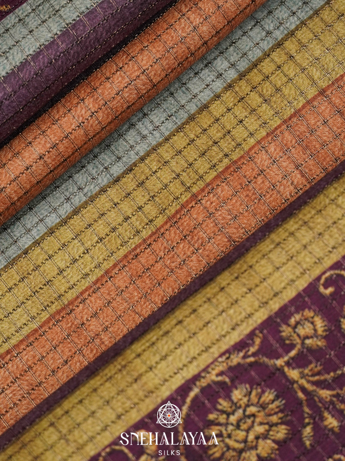 Multicolour Tussar Saree