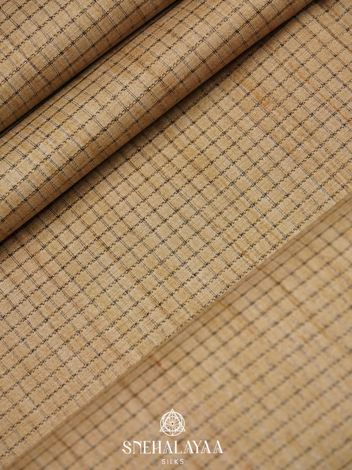 Mustard Yellow Tussar Saree