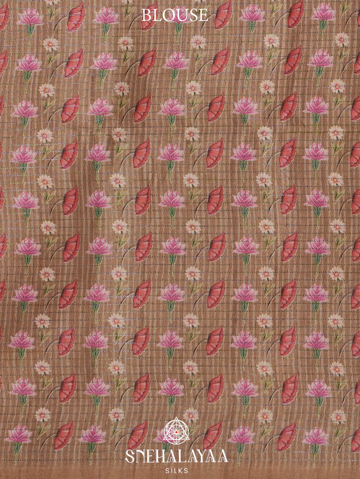 Beige Tussar Saree
