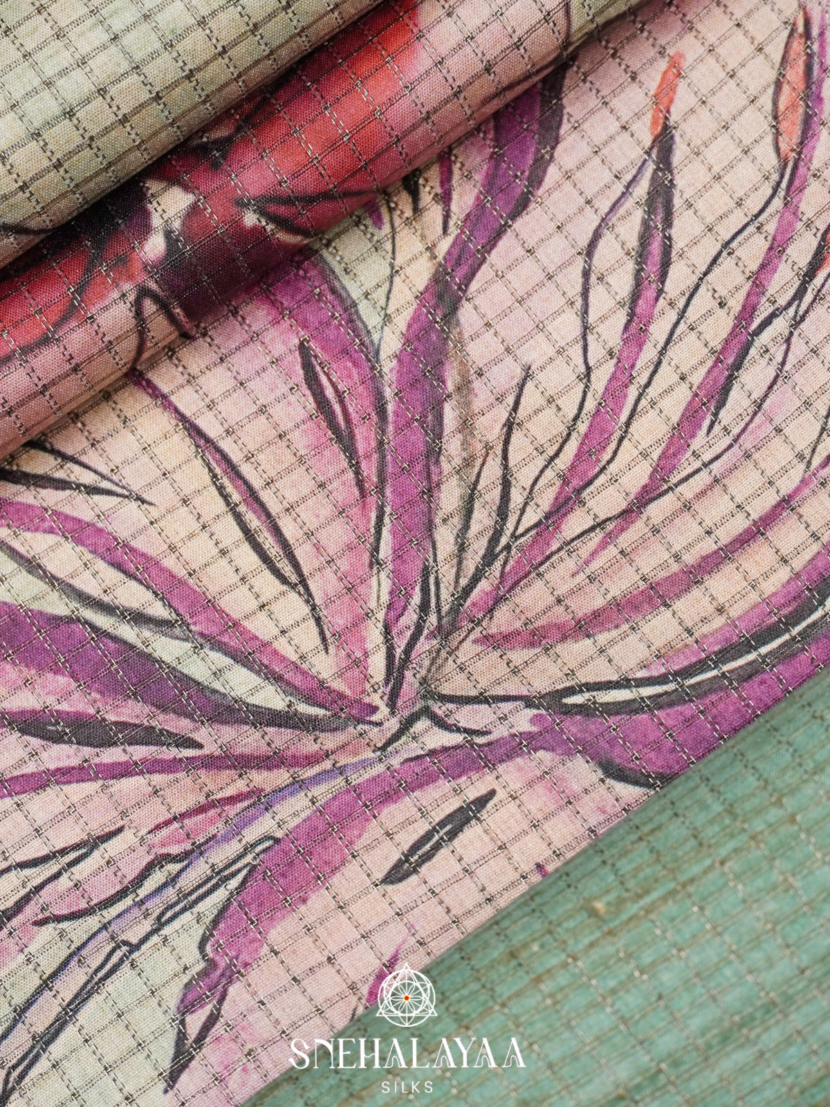 Pale Green Tussar Saree