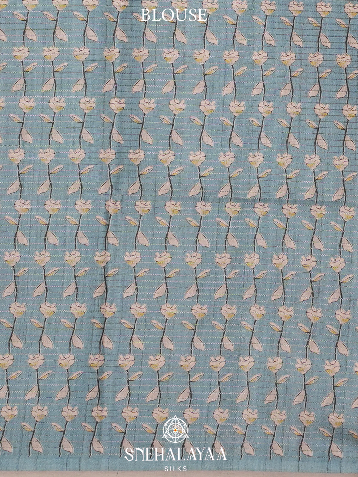 Pale Blue Tussar Saree