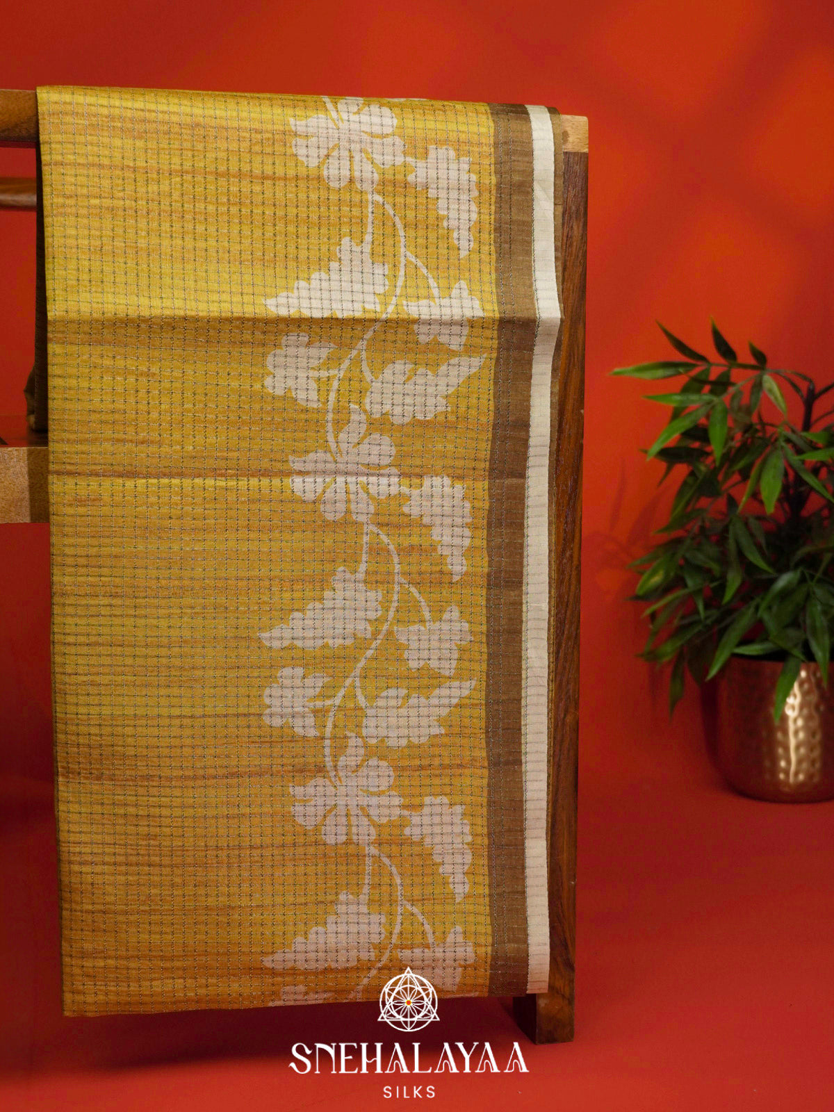 Mehandi Green Tussar Saree