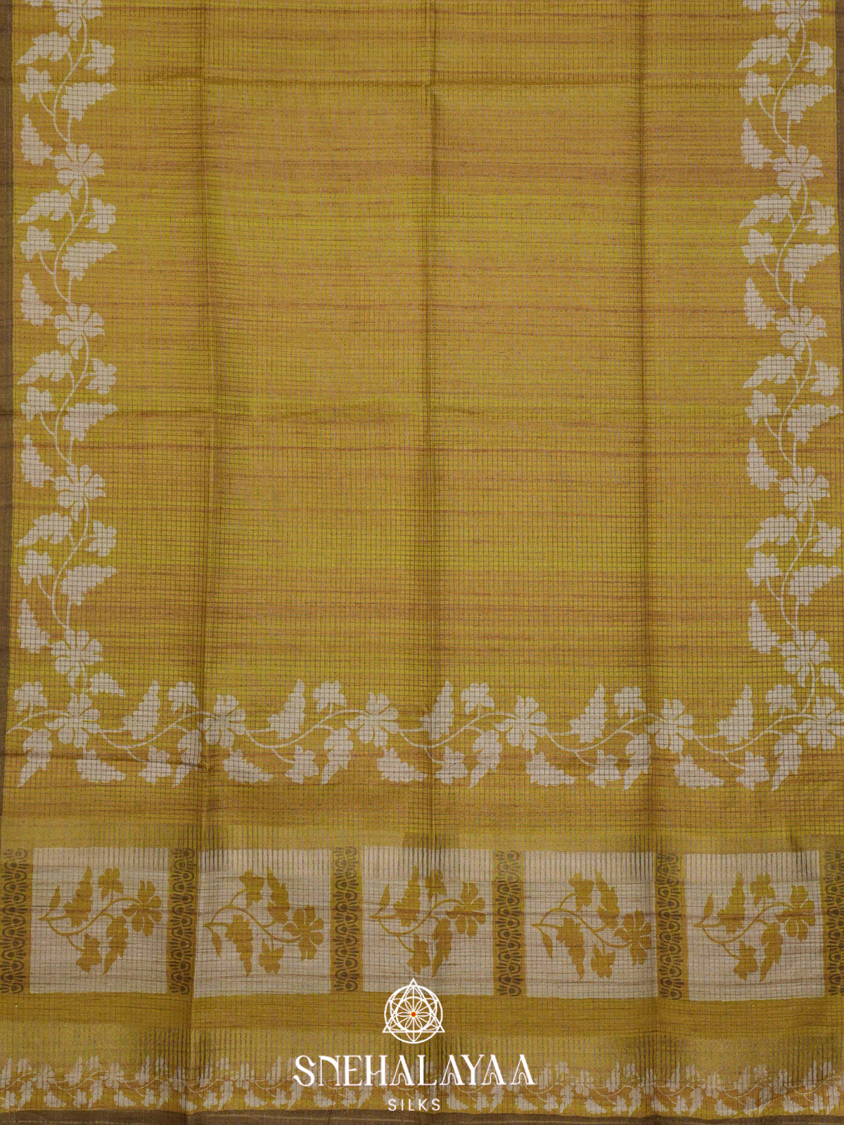Mehandi Green Tussar Saree