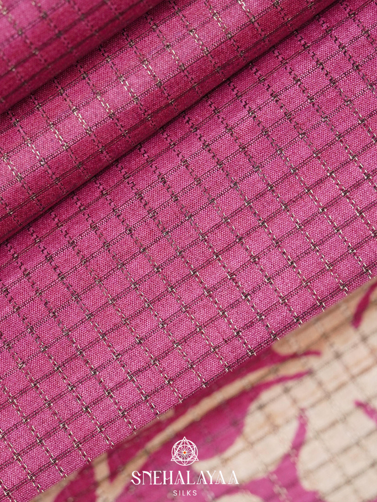 Magenta Tussar Saree