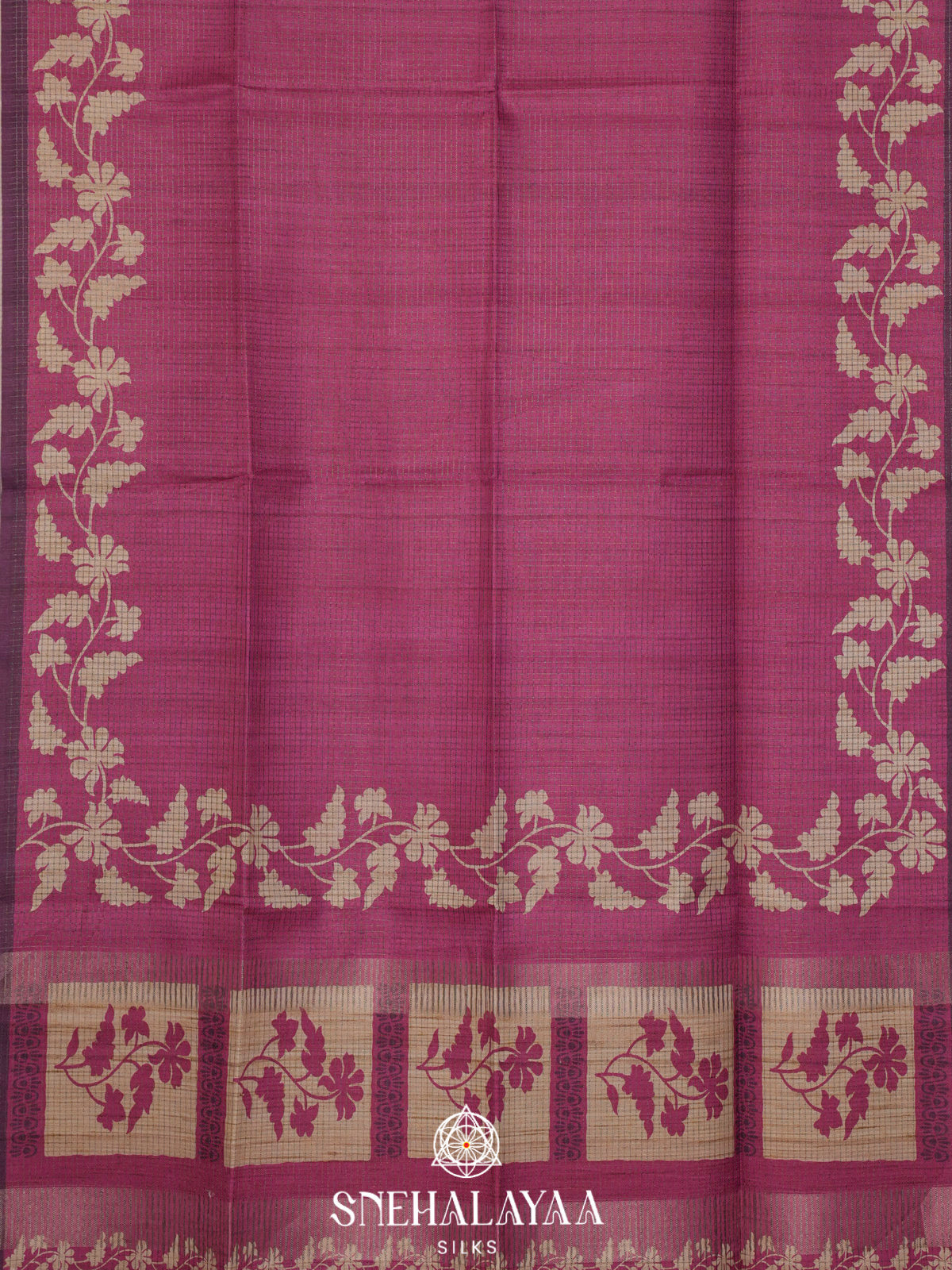 Magenta Tussar Saree