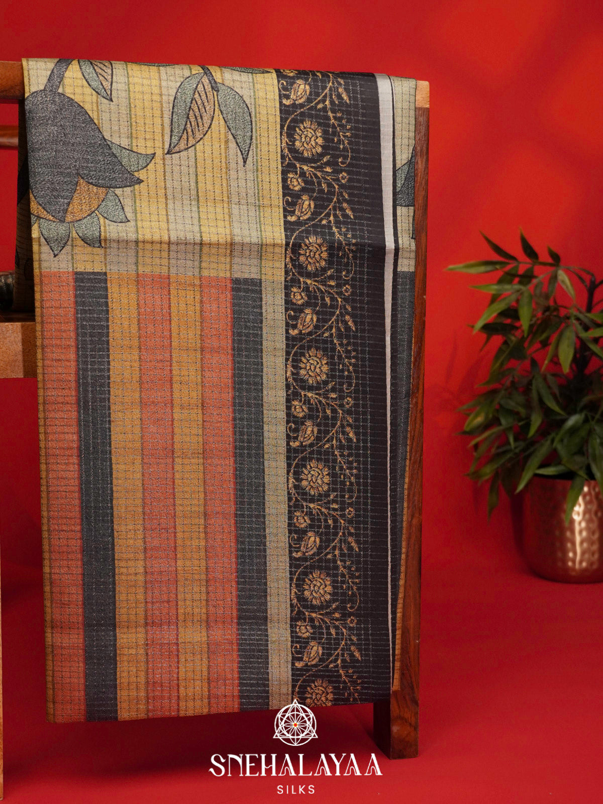 Multicolour Tussar Saree