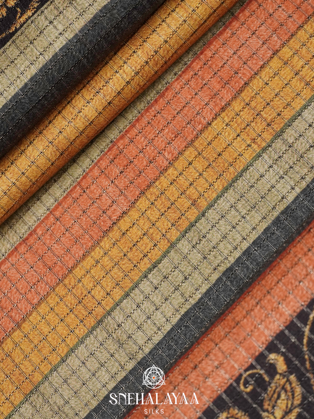 Multicolour Tussar Saree