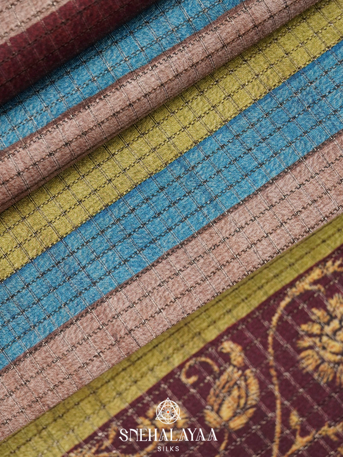 Multicolour Tussar Saree
