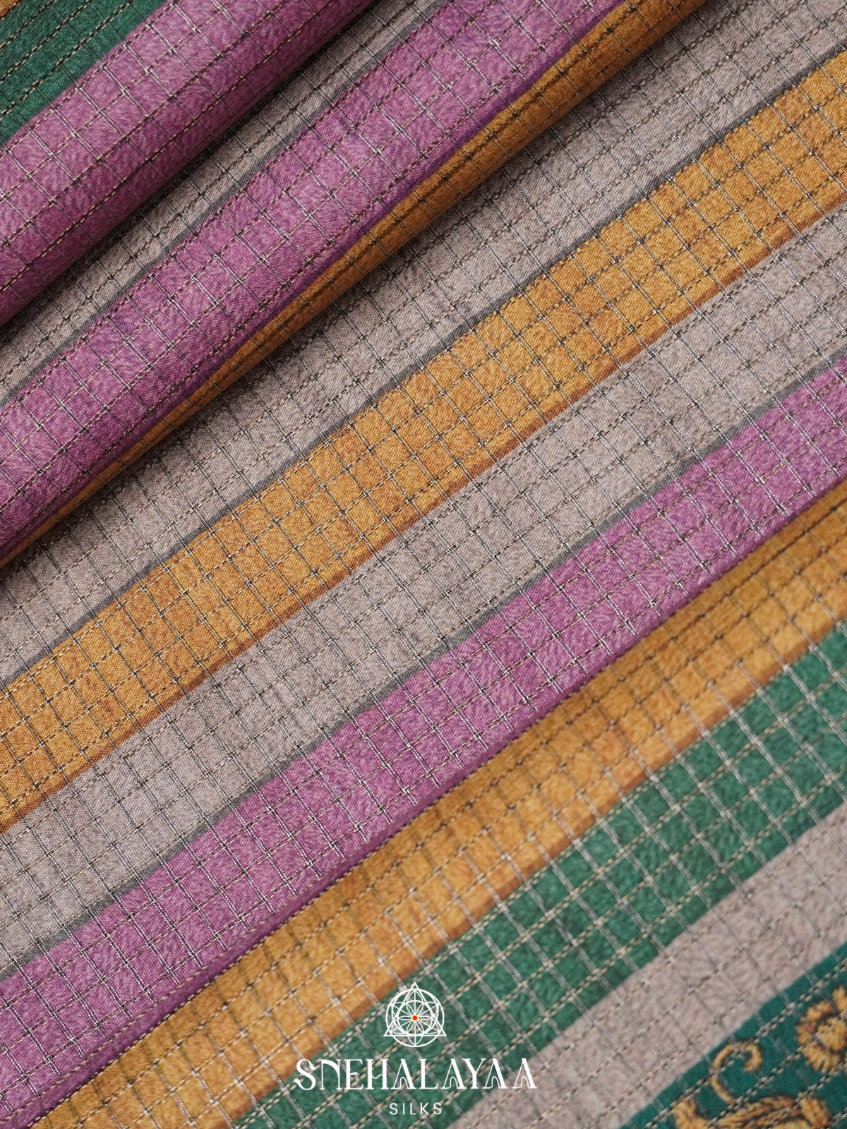 Multicolour Tussar Saree