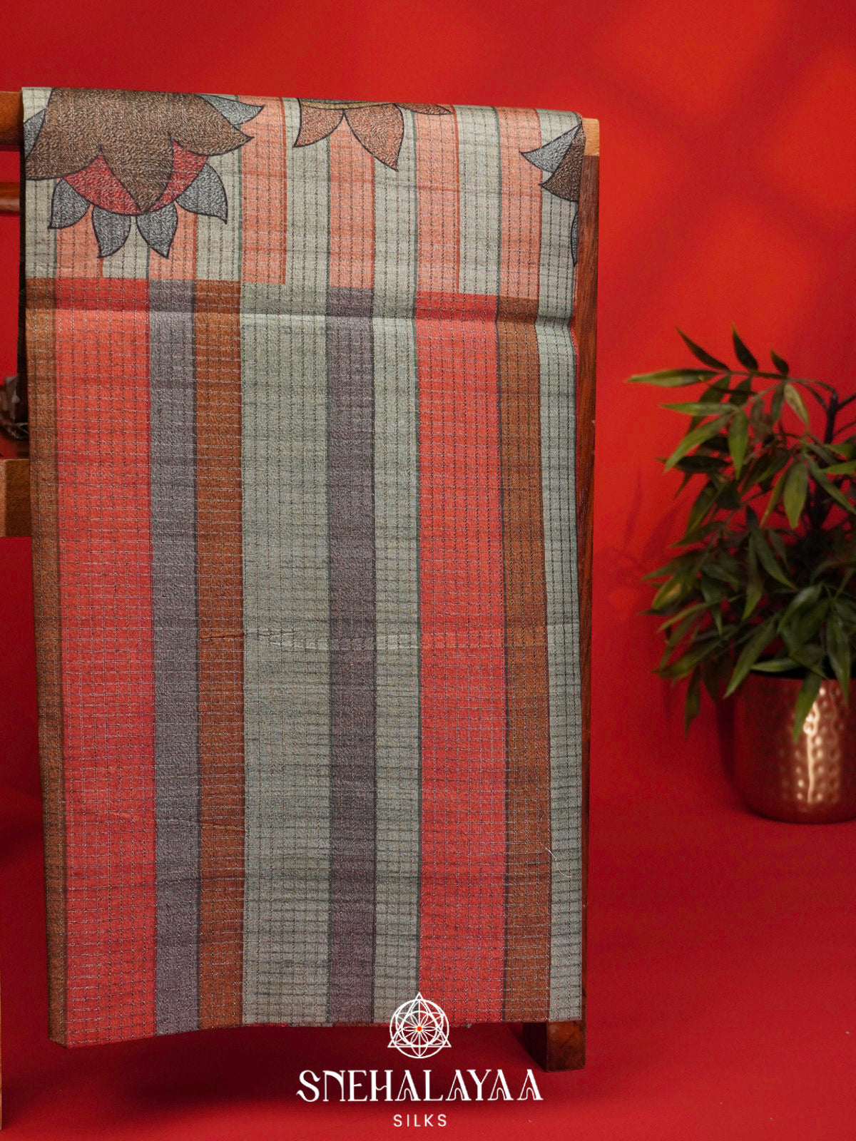 Multicolour Tussar Saree
