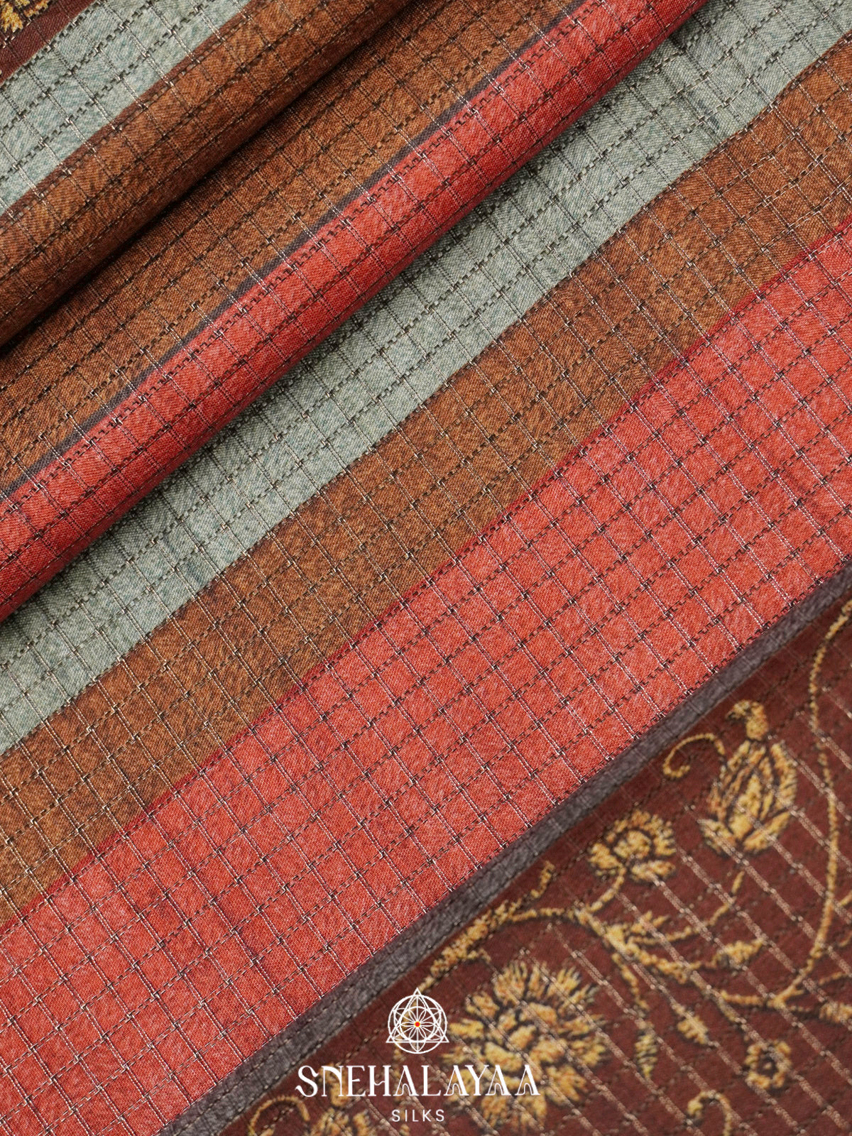 Multicolour Tussar Saree