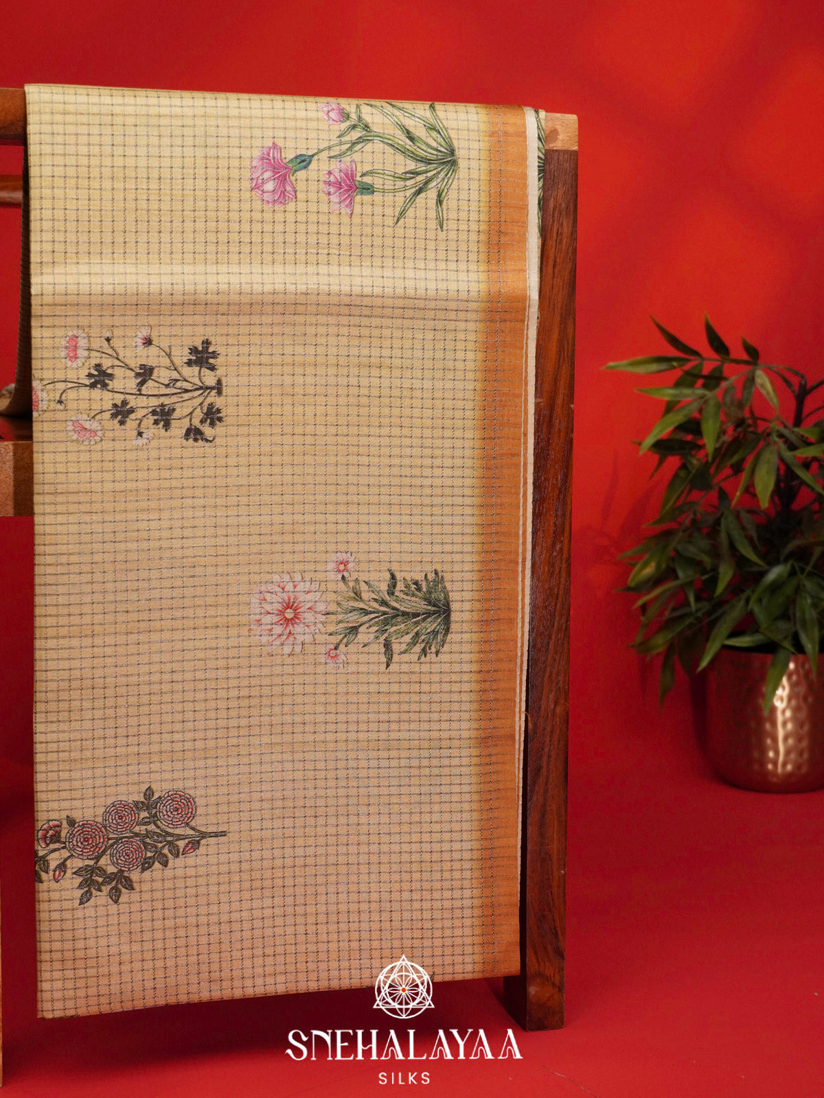 Yellow Tussar Saree