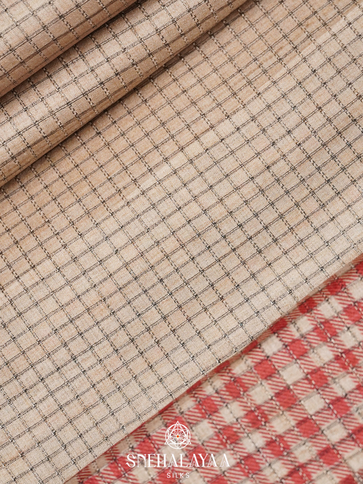Beige with Multicolour Border Tussar Saree
