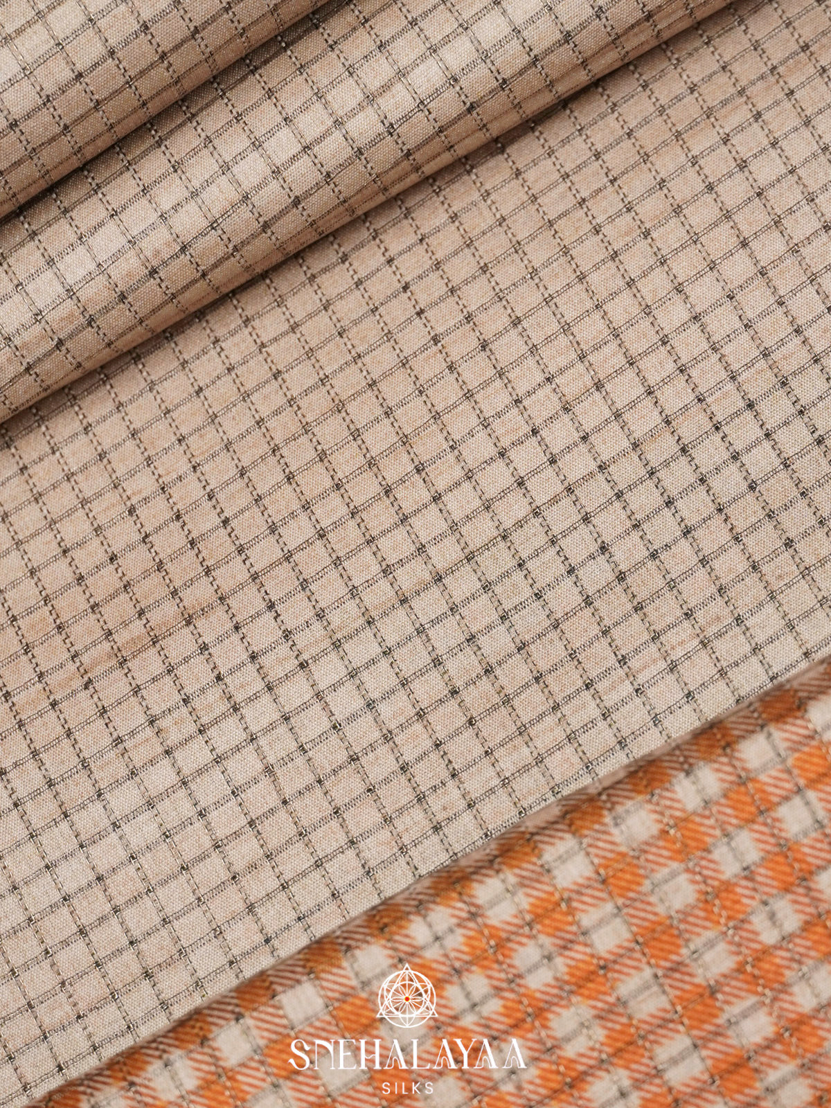 Beige with Multicolour Border Tussar Saree