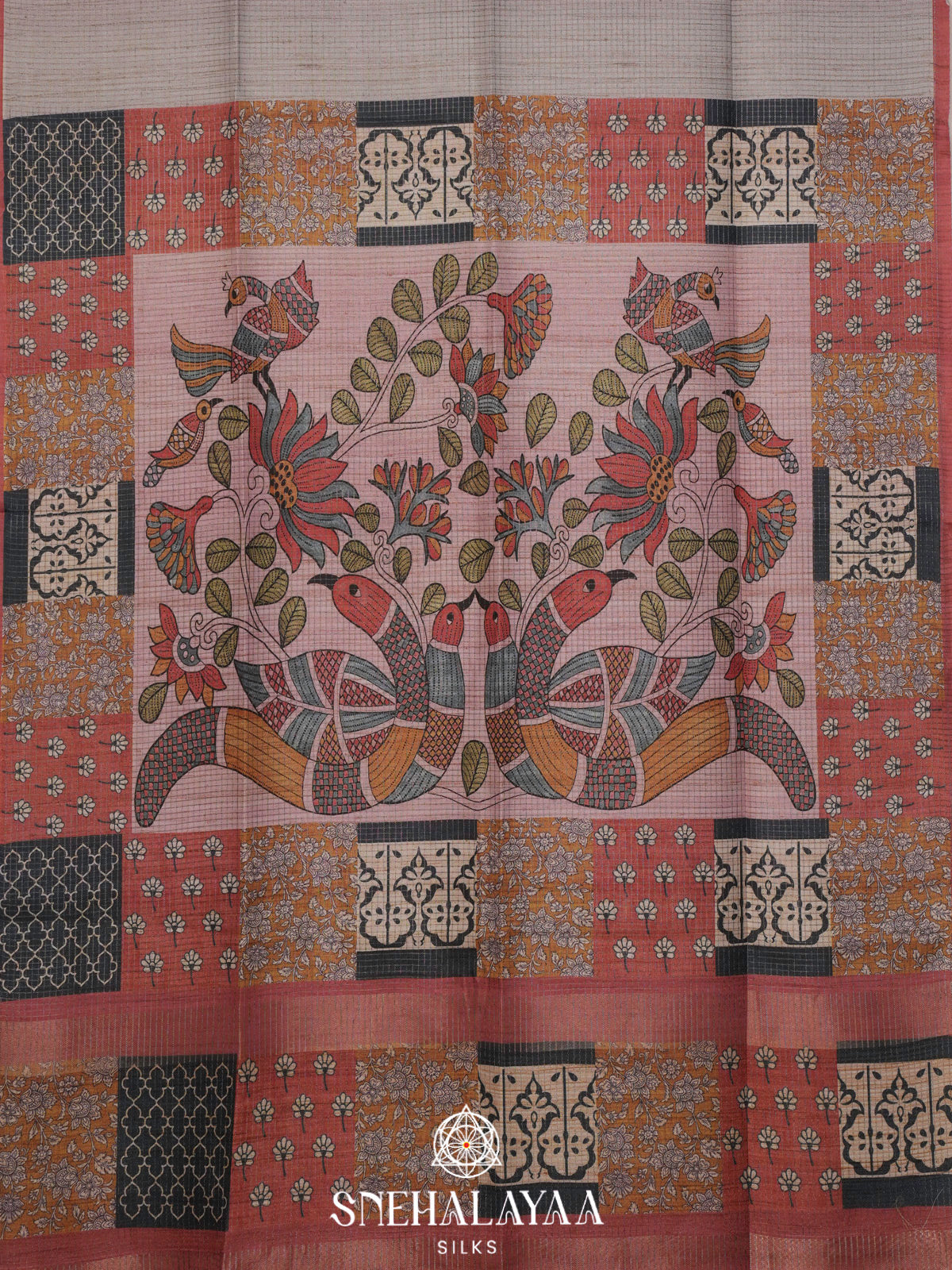 Grey Tussar Saree