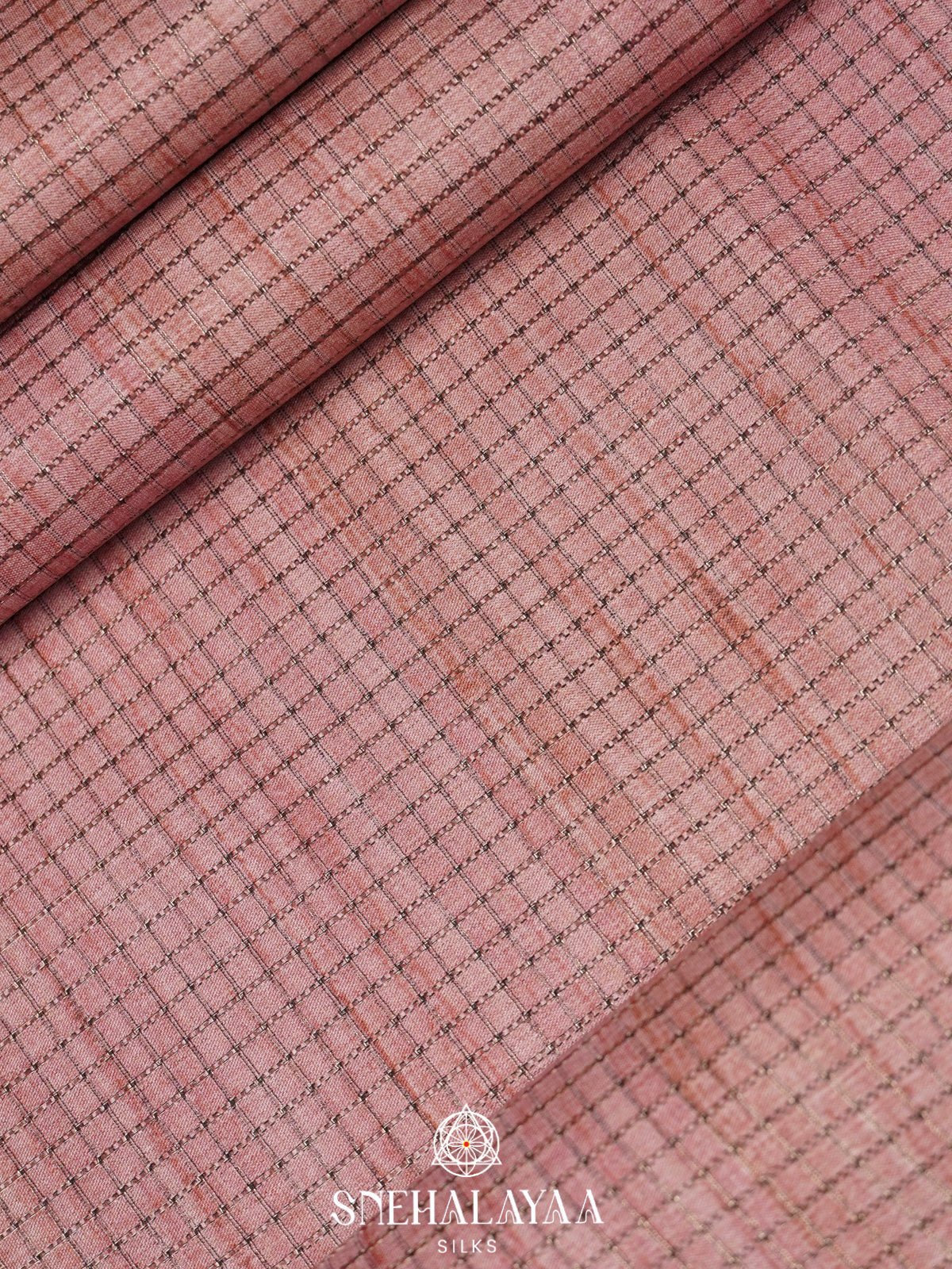 Pale Pink Tussar Saree