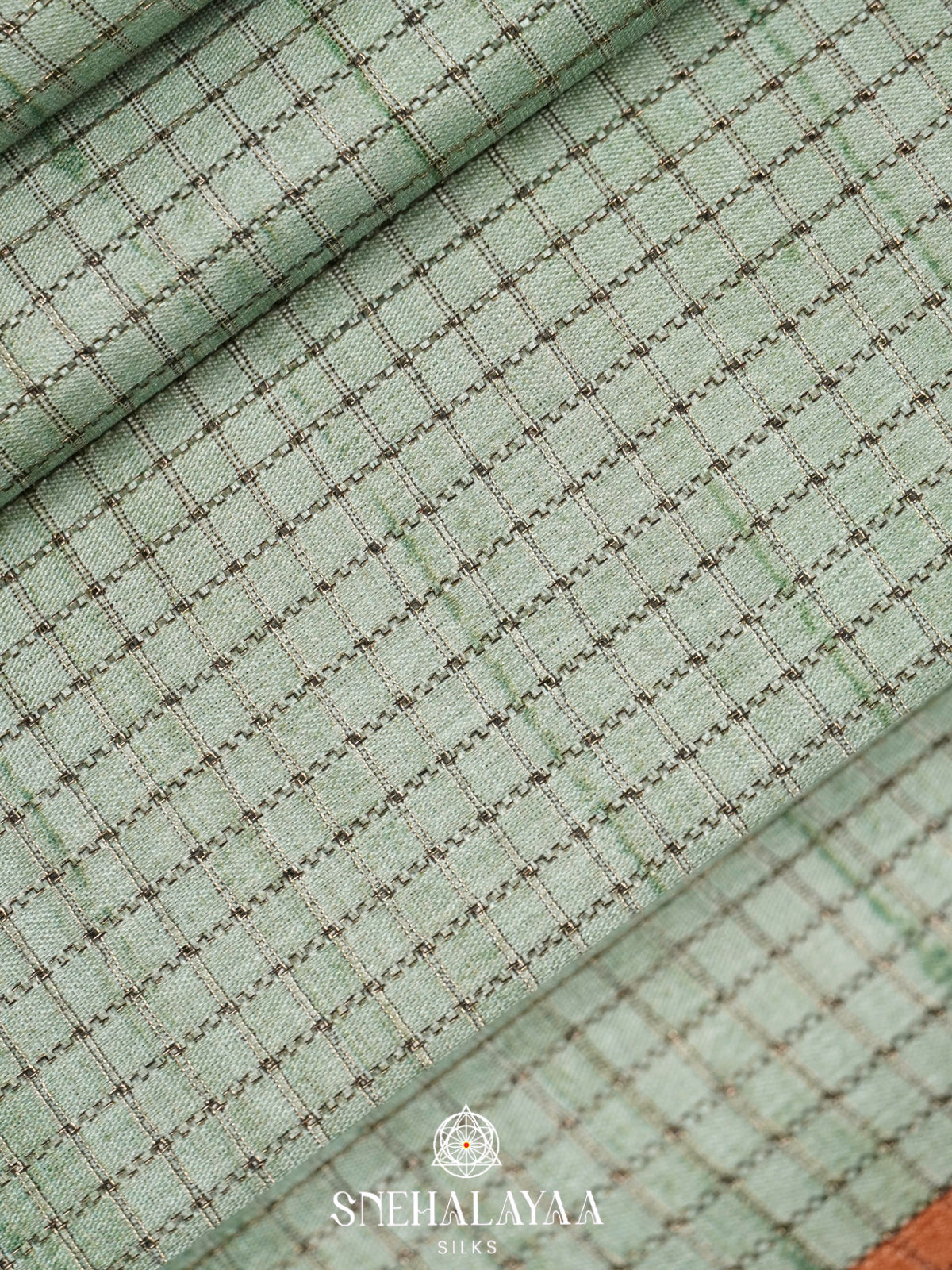 Pale Green Tussar Saree