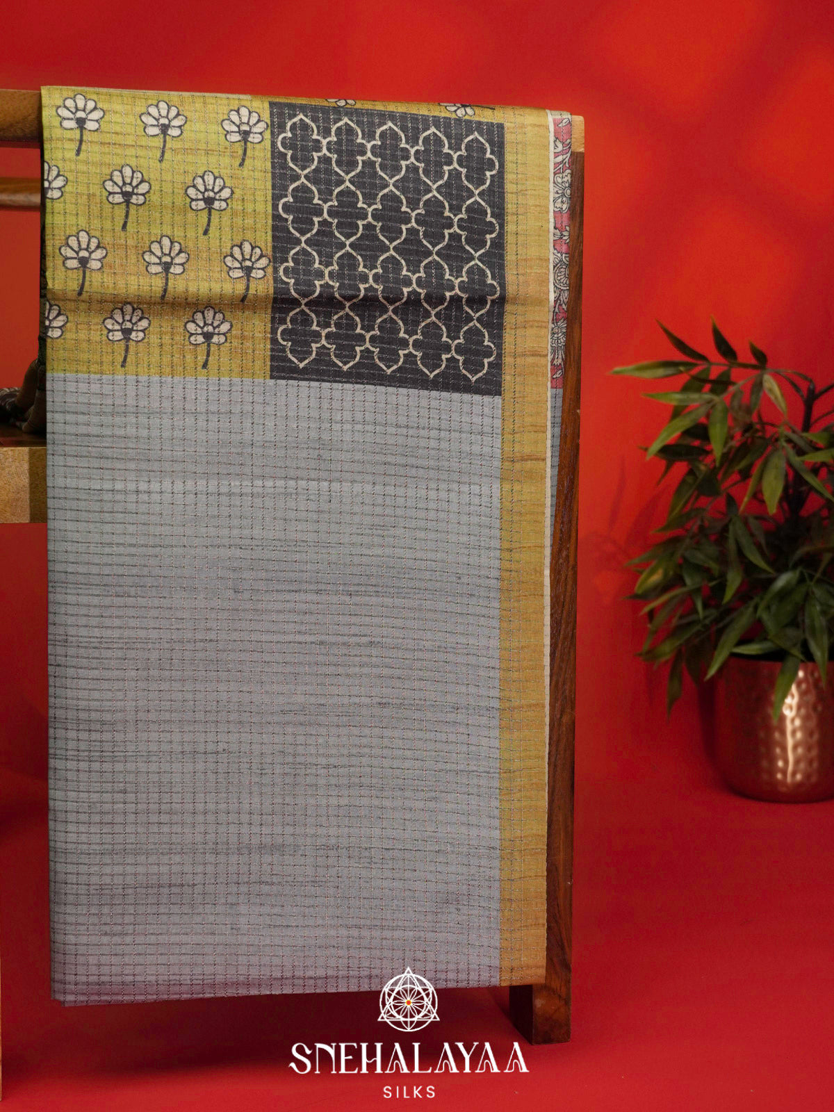 Grey Tussar Saree