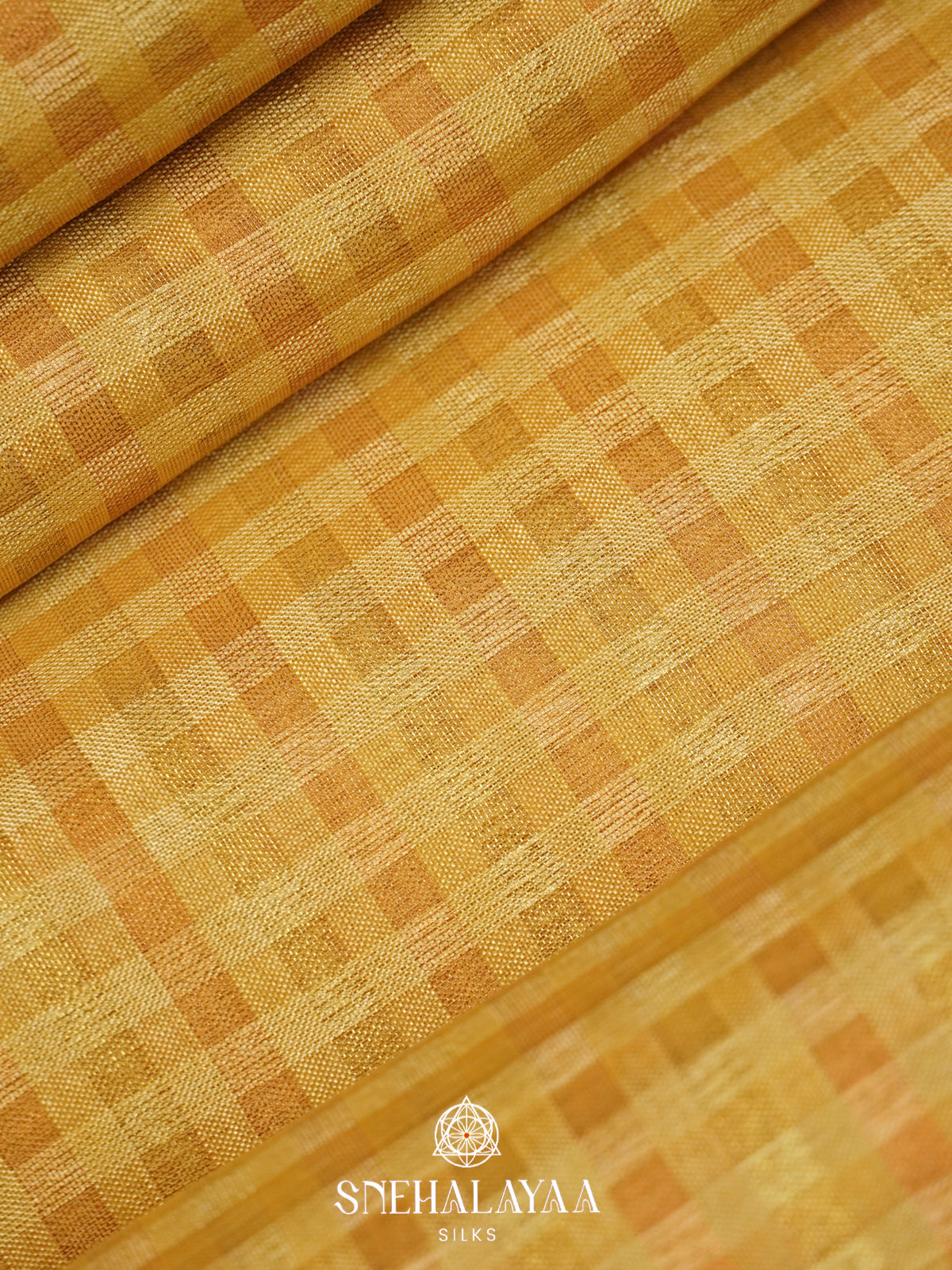 Mustard Yellow Linen Saree