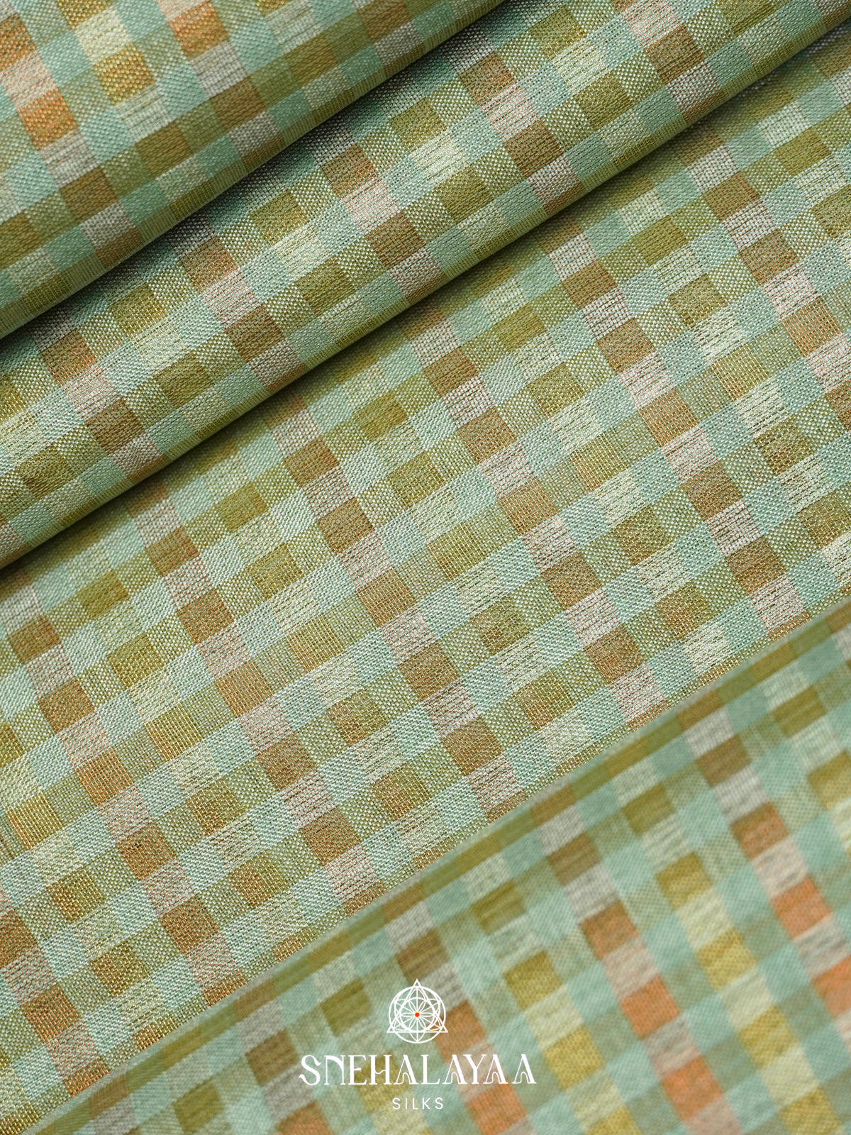 Mint Green Linen Saree