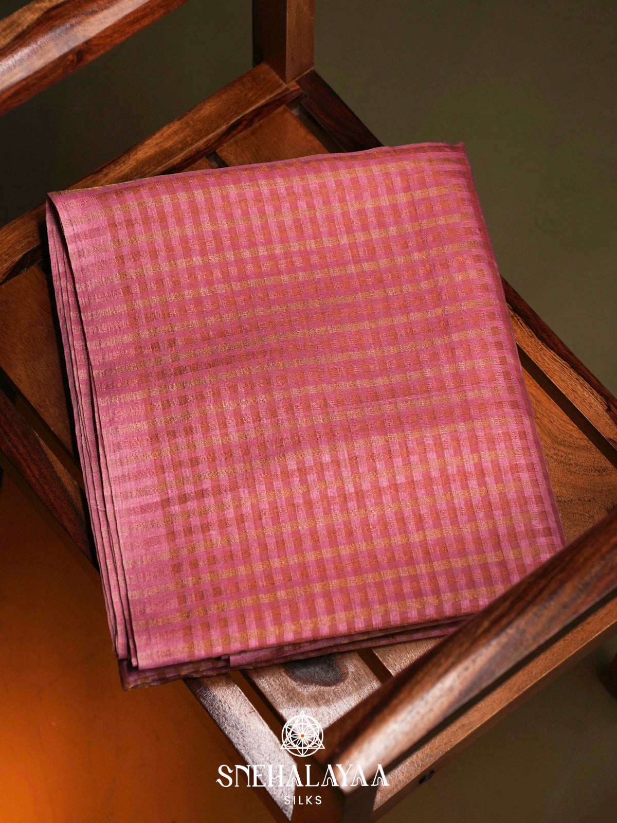 Dusty Rose Linen Saree