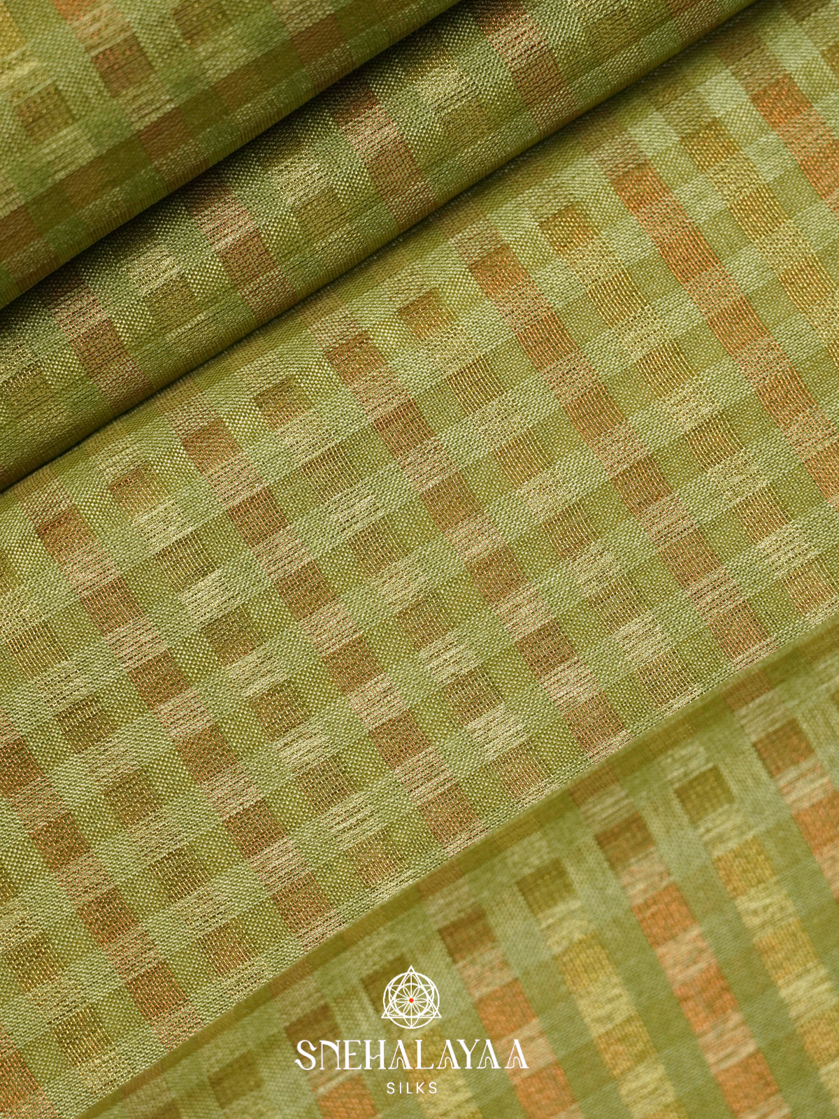 Olive Green Linen Saree