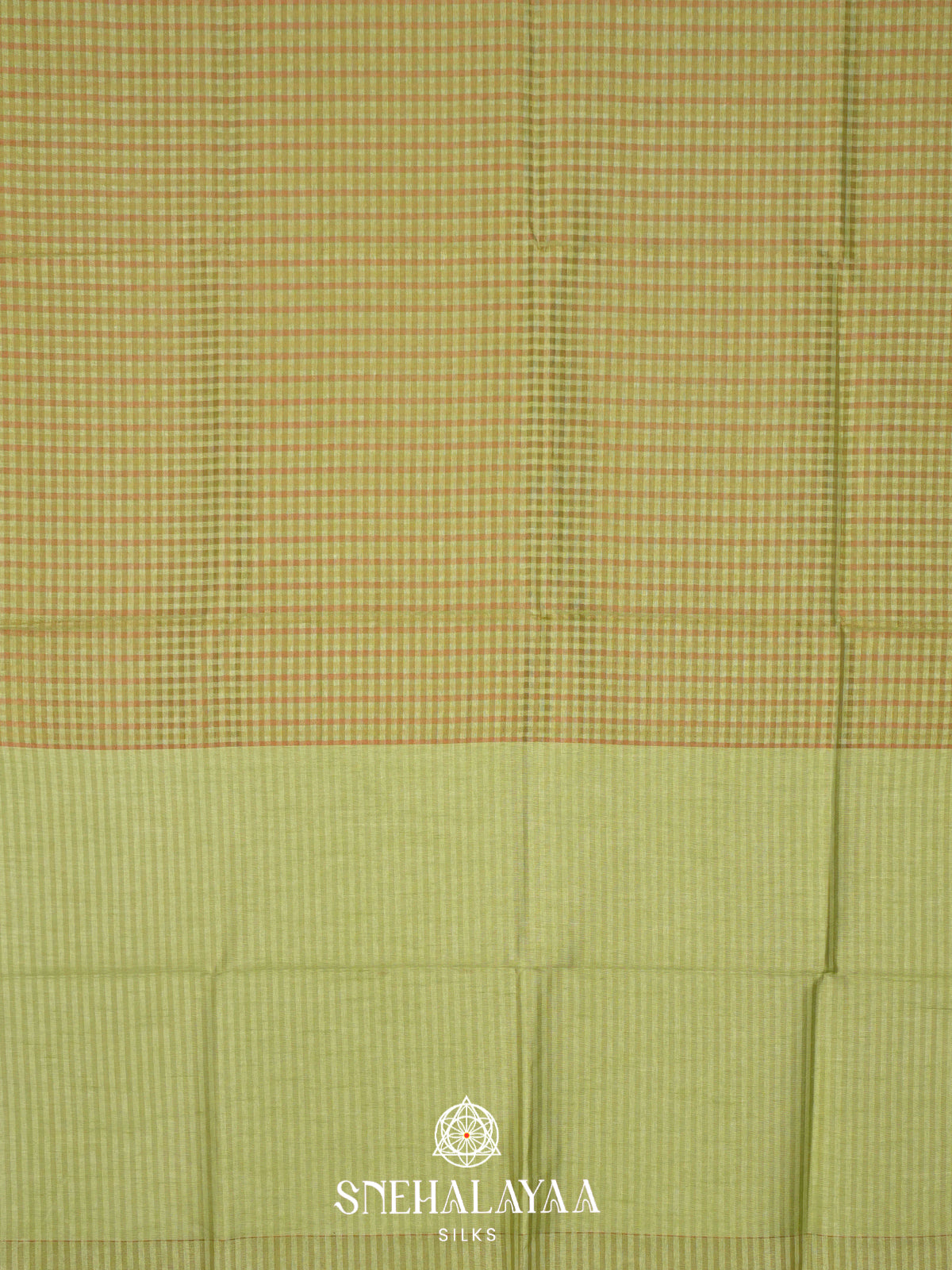 Olive Green Linen Saree