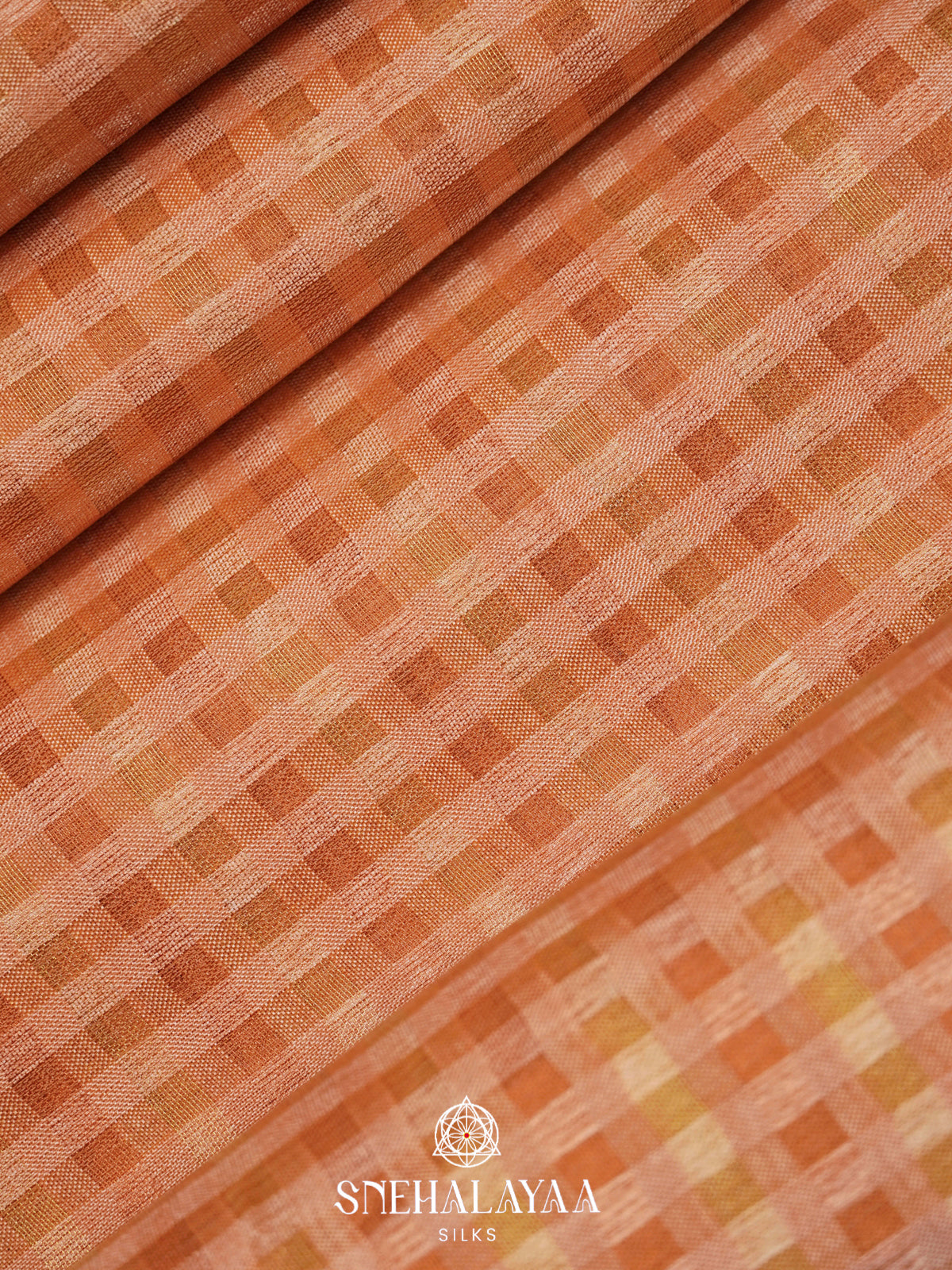Peach Linen Saree