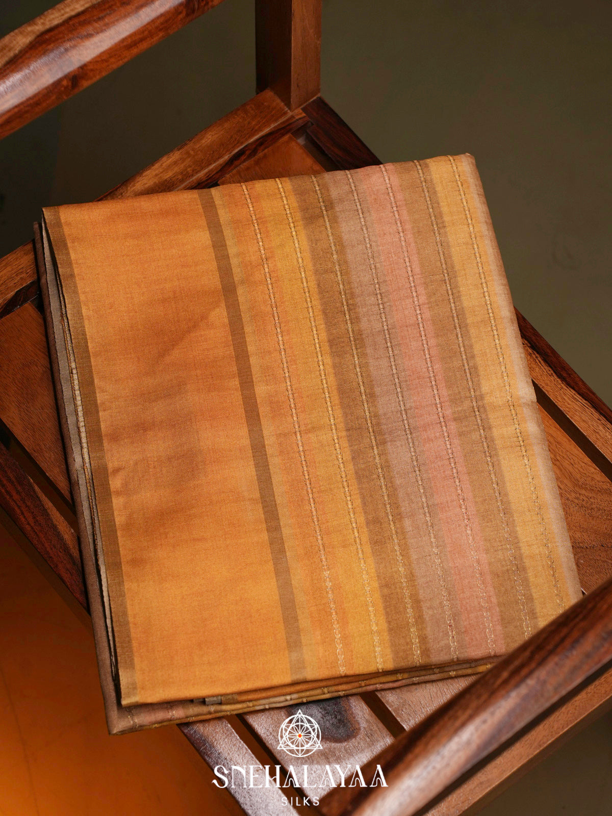 Yellow Tussar Saree
