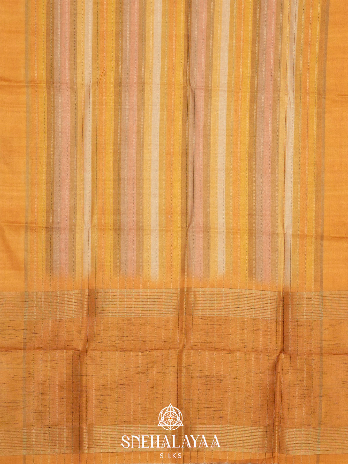 Yellow Tussar Saree