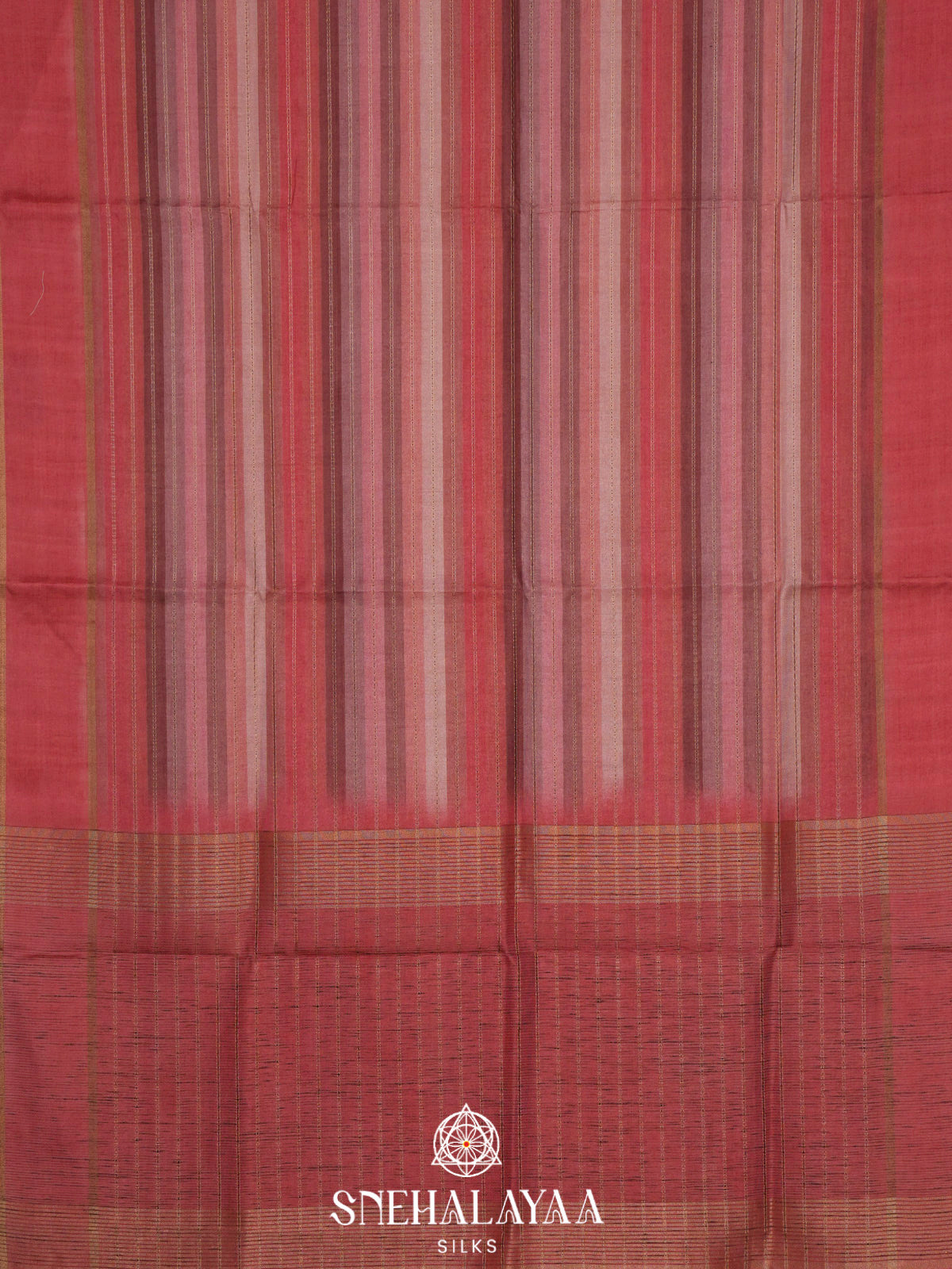 Peach Tussar Saree