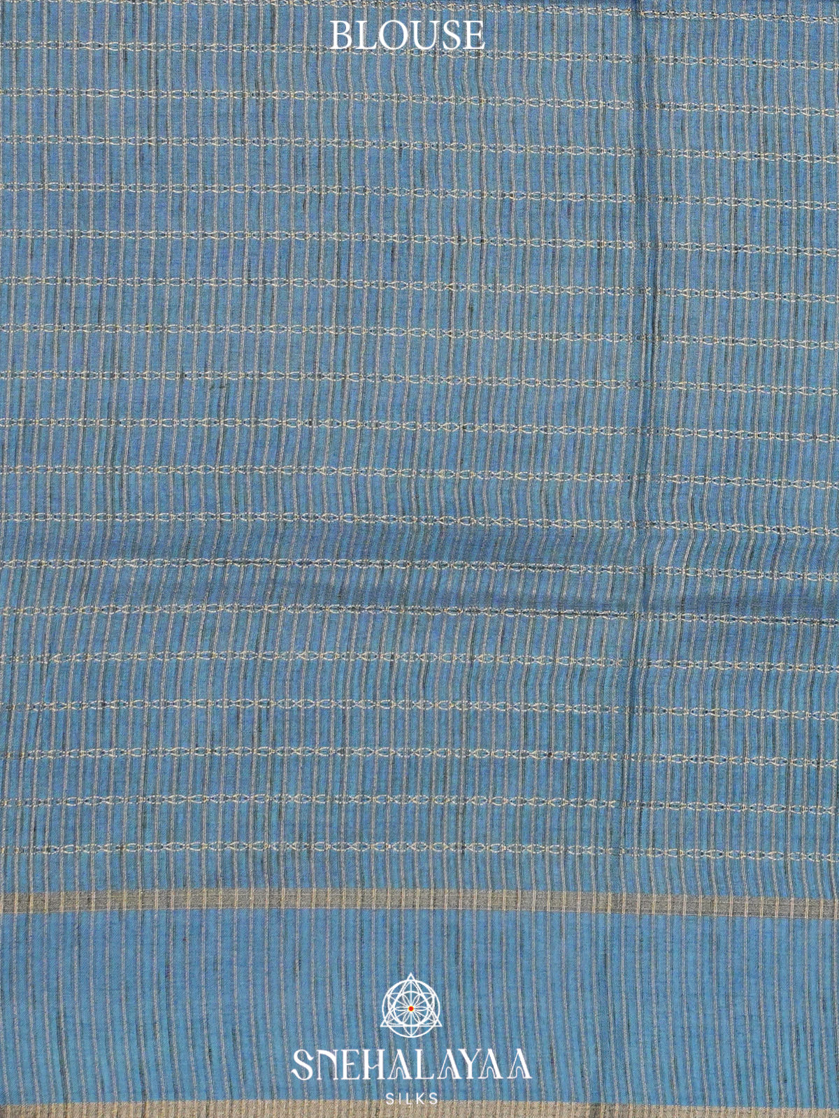 Blue Tussar Saree