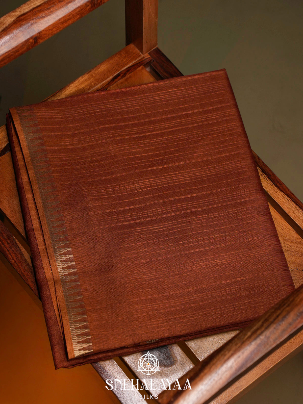 Brown Tussar Saree