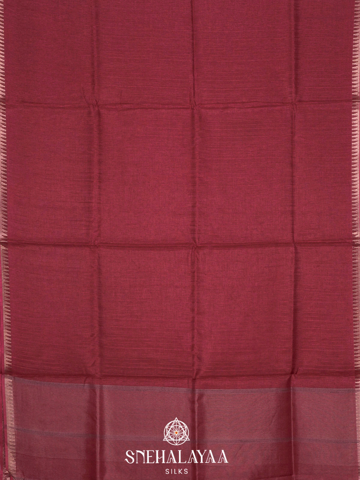 Wine Red Tussar Saree