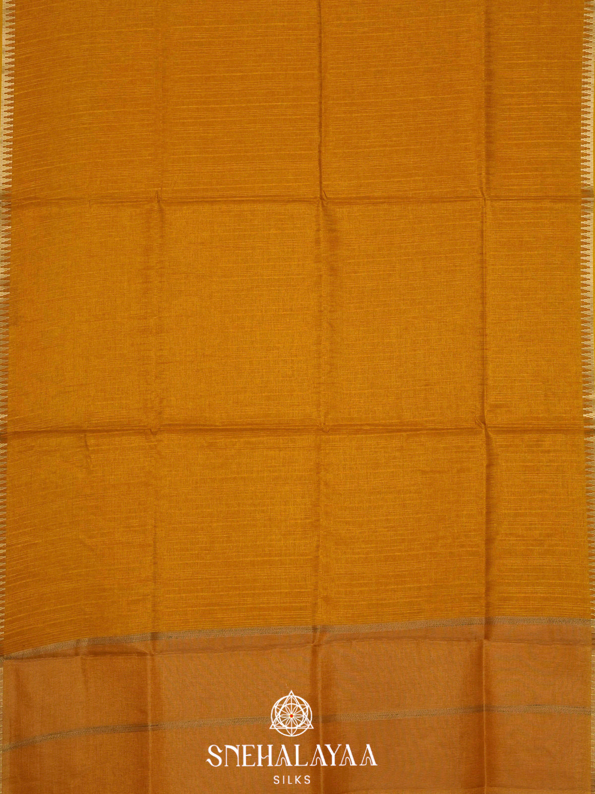 Mustard Yellow Tussar Saree