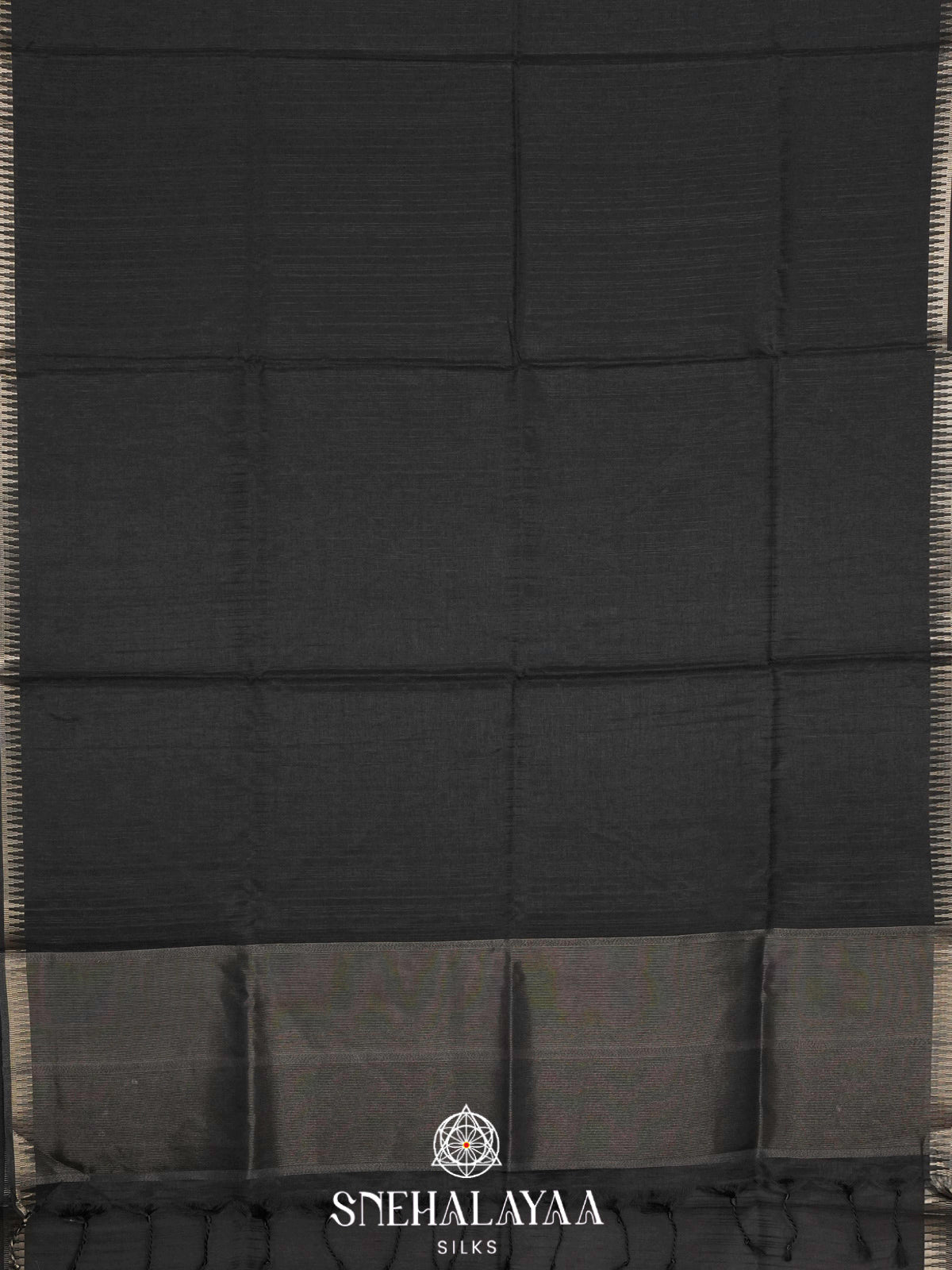 Black Tussar Saree