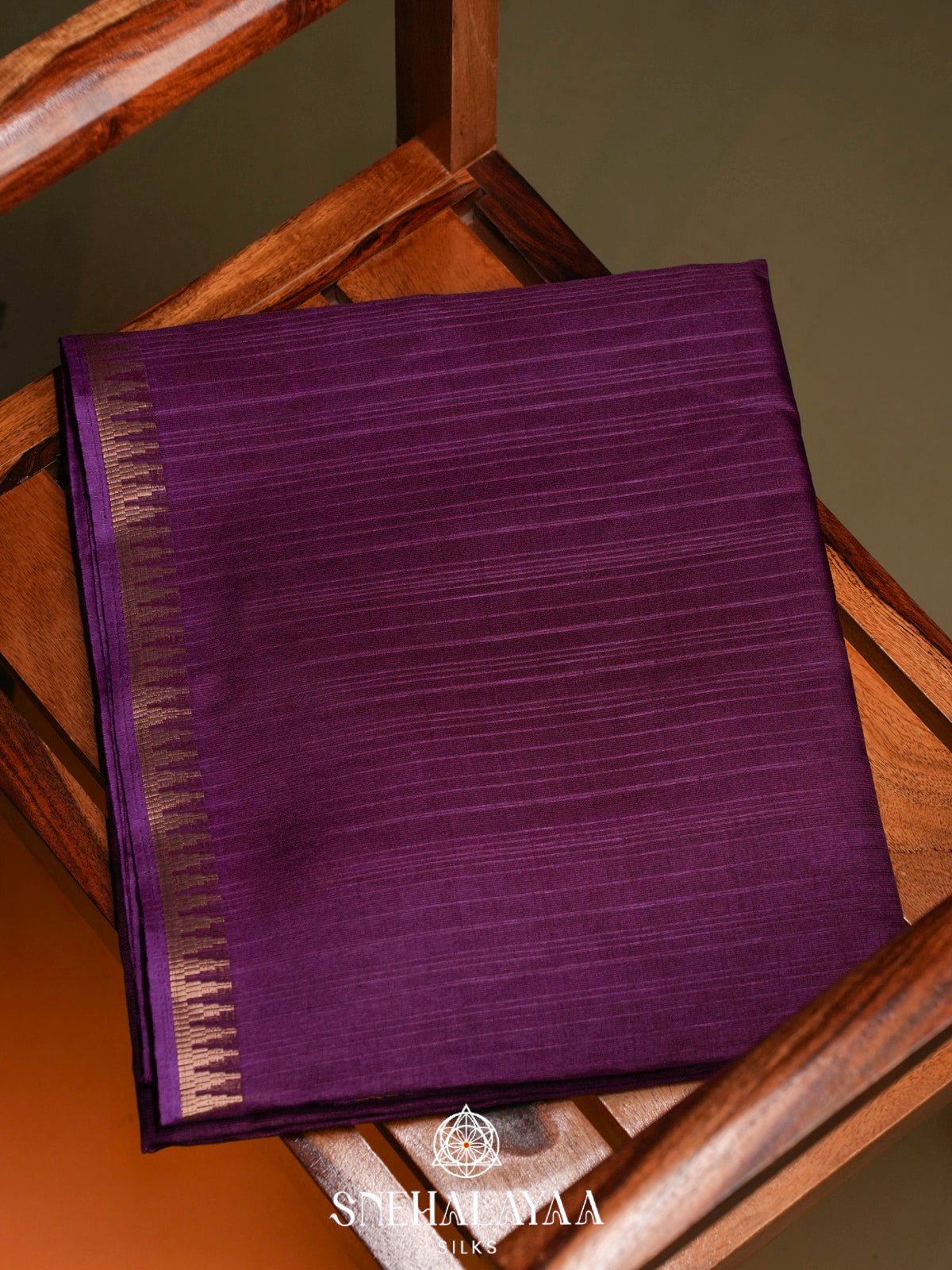 Purple Tussar Saree