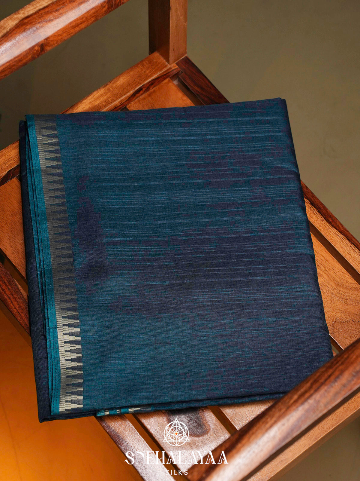 Blue Tussar Saree