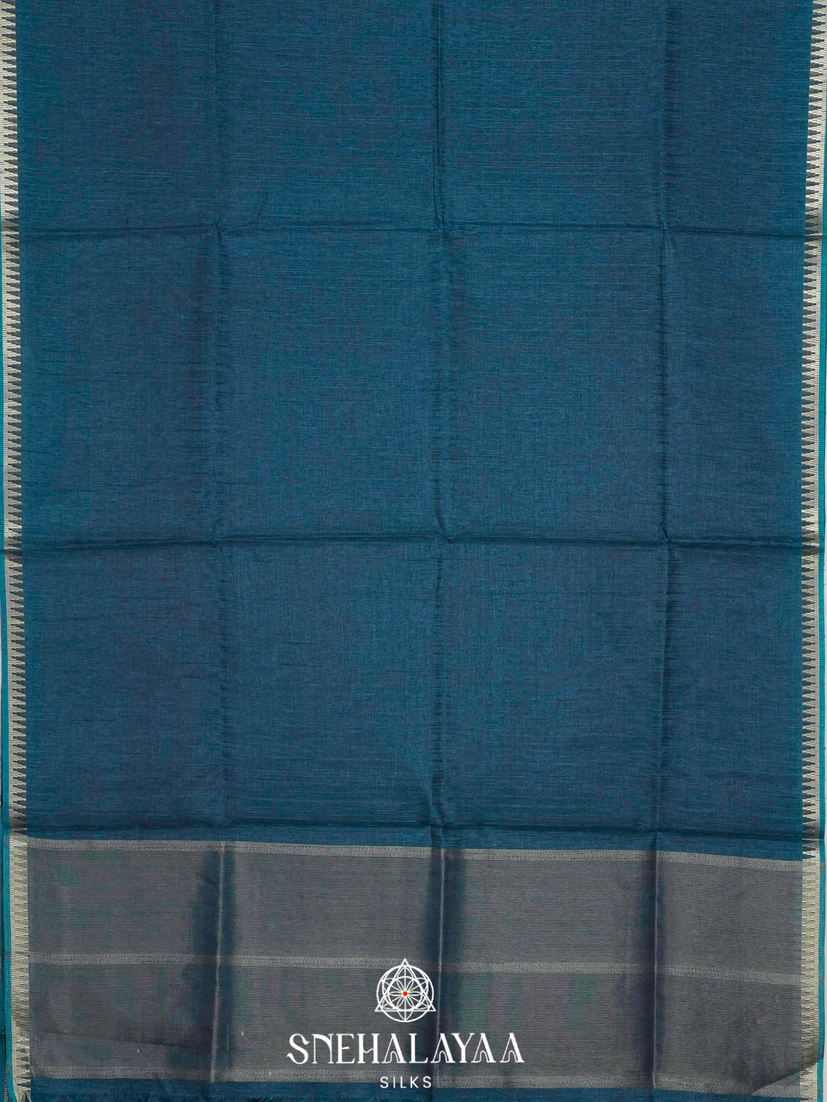 Blue Tussar Saree